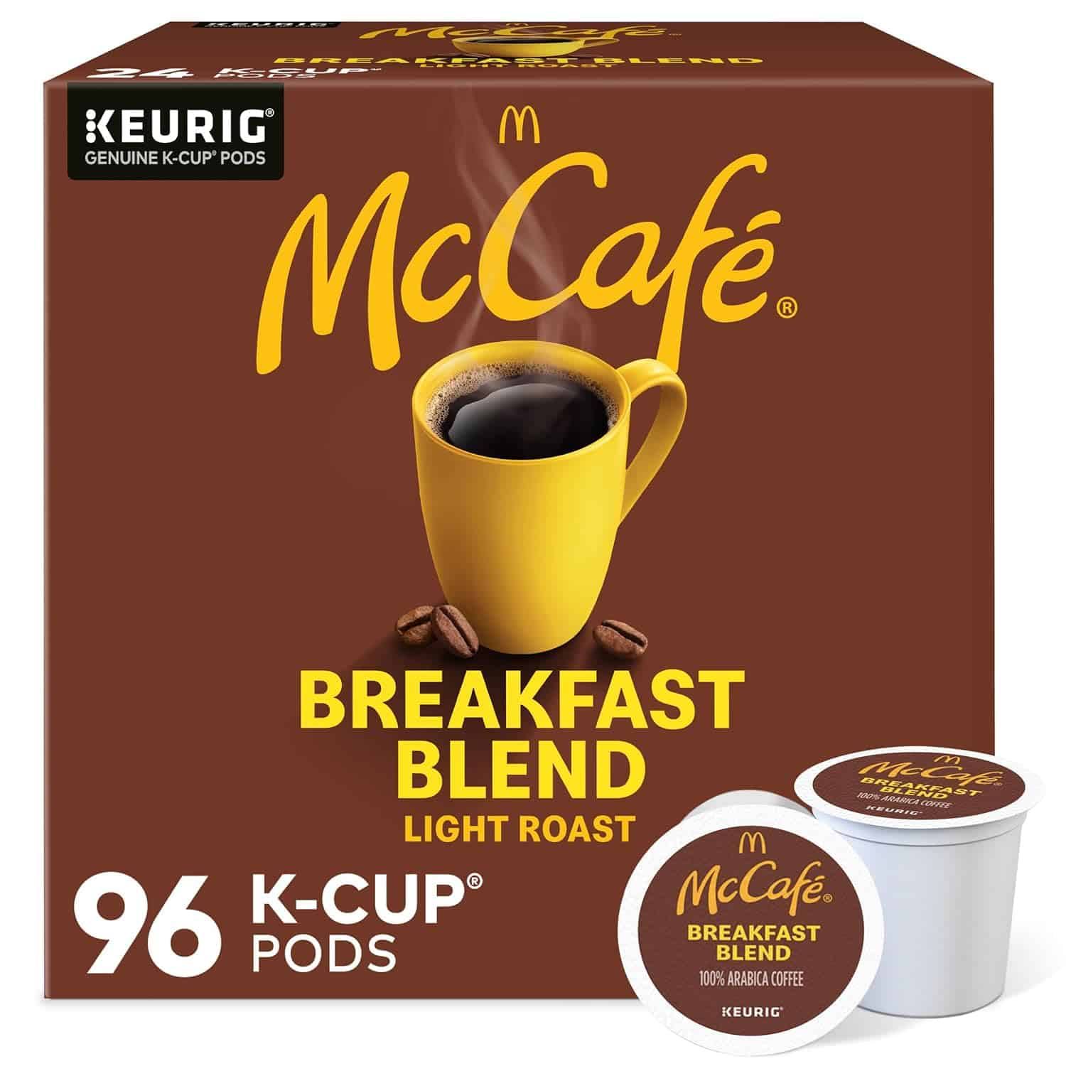 McCafe Breakfast Blend, Single-Serve  K-Cup Pods, Light Roast Coffee Pods , 96 Count