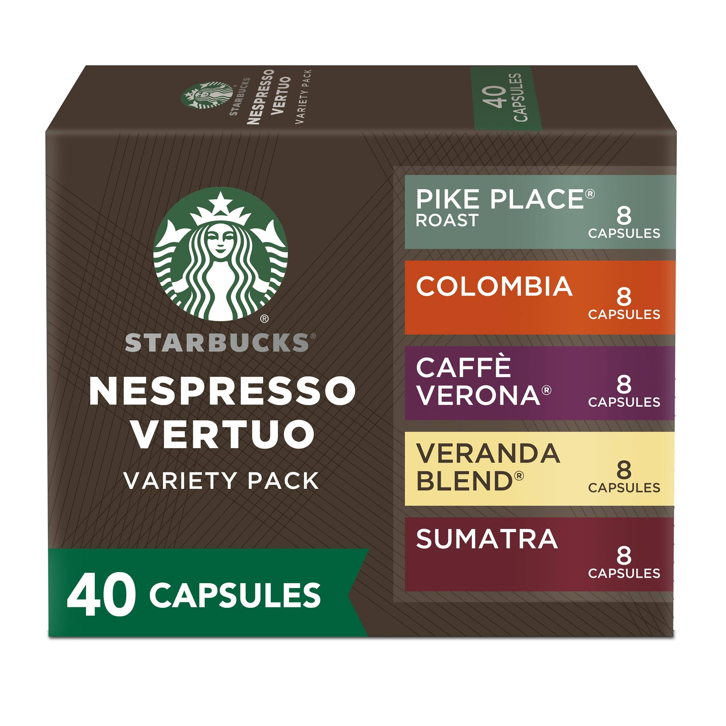 Starbucks by Nespresso Blonde, Medium, and Dark Roast Variety Pack Coffee