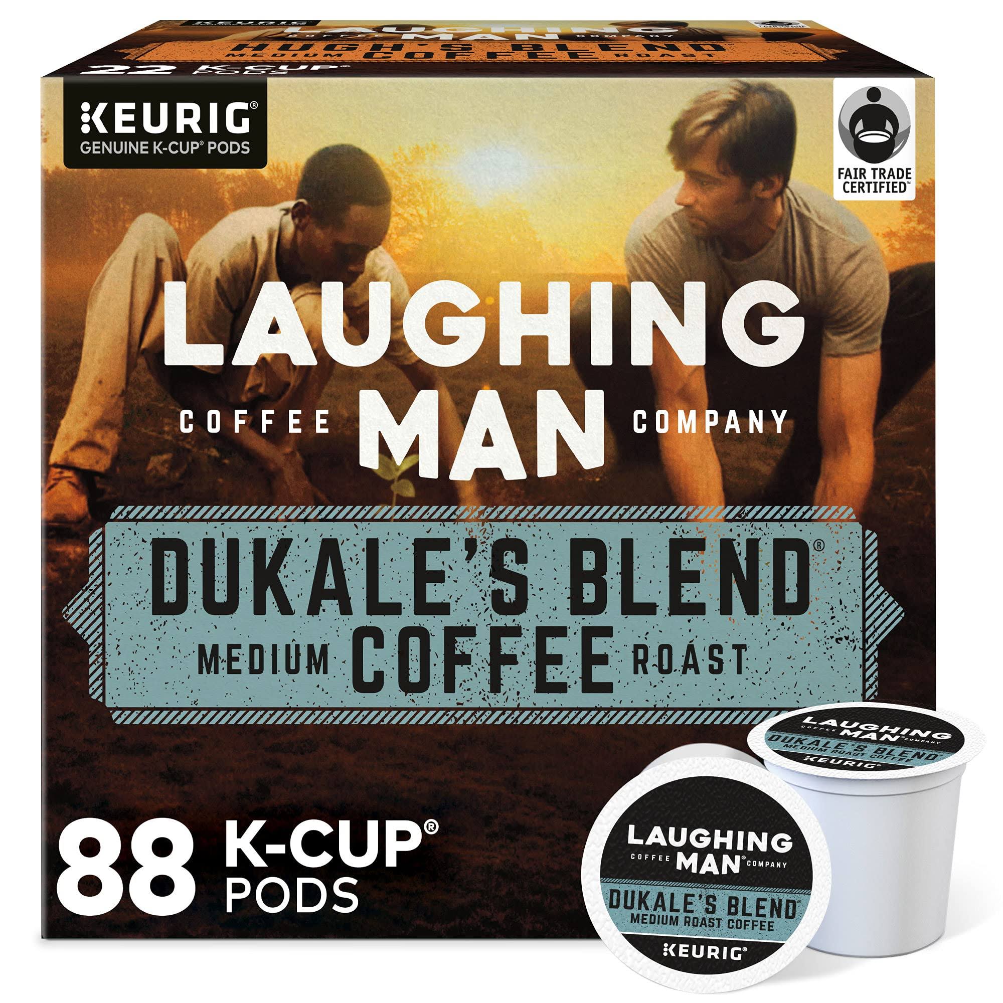 Laughing Man Dukale s Blend  Recyclable K-Cup Coffee Pods, 88 Count (4 Packs of 22)