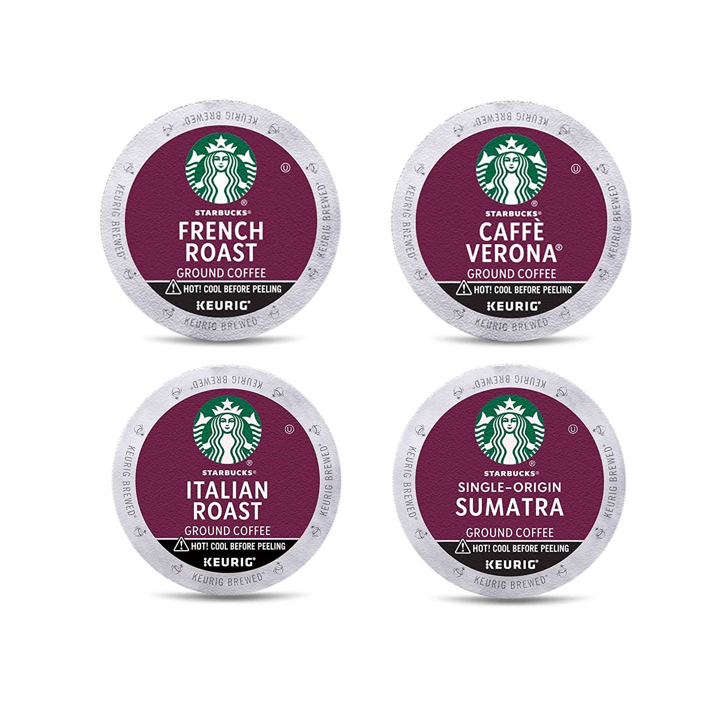 Starbucks K-Cup Coffee Pods Dark Roast Coffee Variety Pack Arabica 1 box (96 pods)