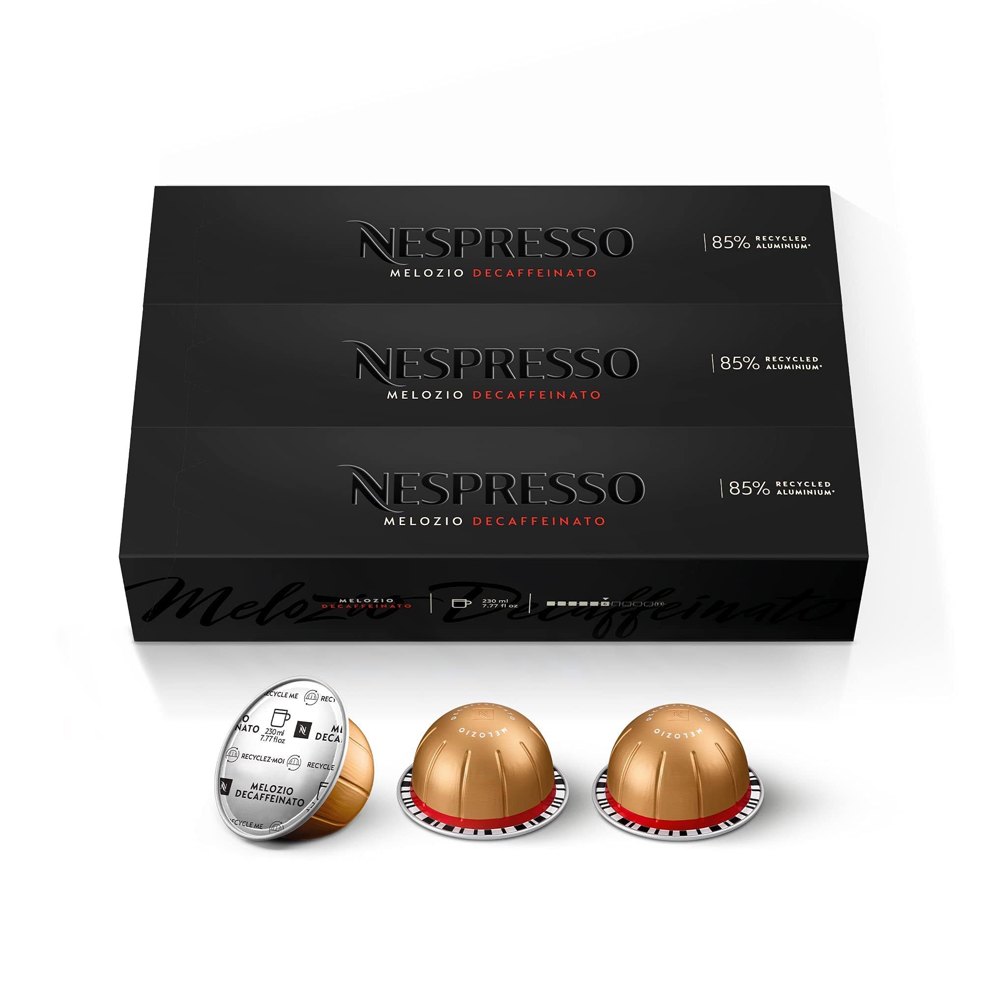 Melozio Decaffeinato, Medium Roast Espresso, 30 Count Coffee Capsules