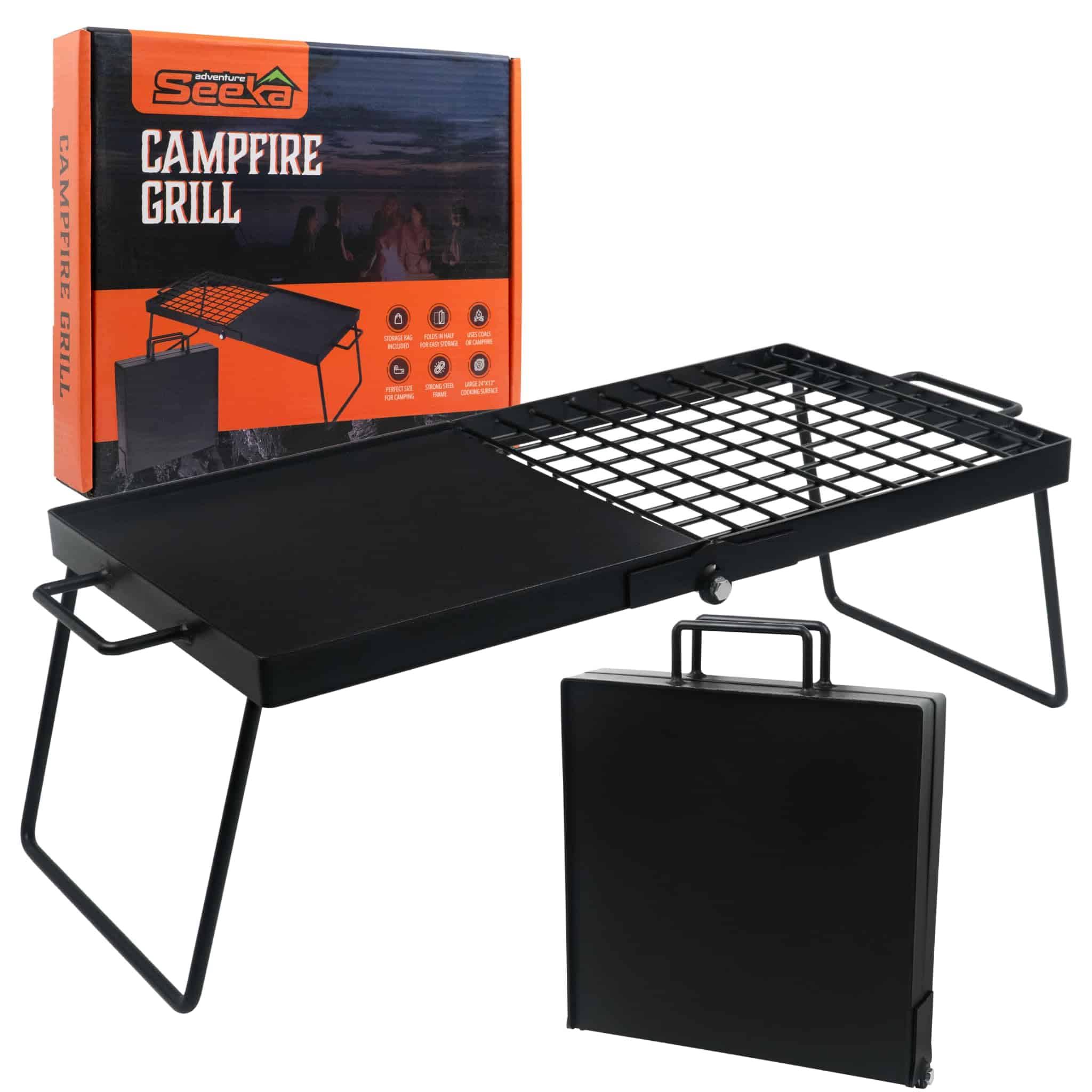 Adventure Seeka Heavy Duty 24  Folding Campfire Grill, Camp Fire Grill