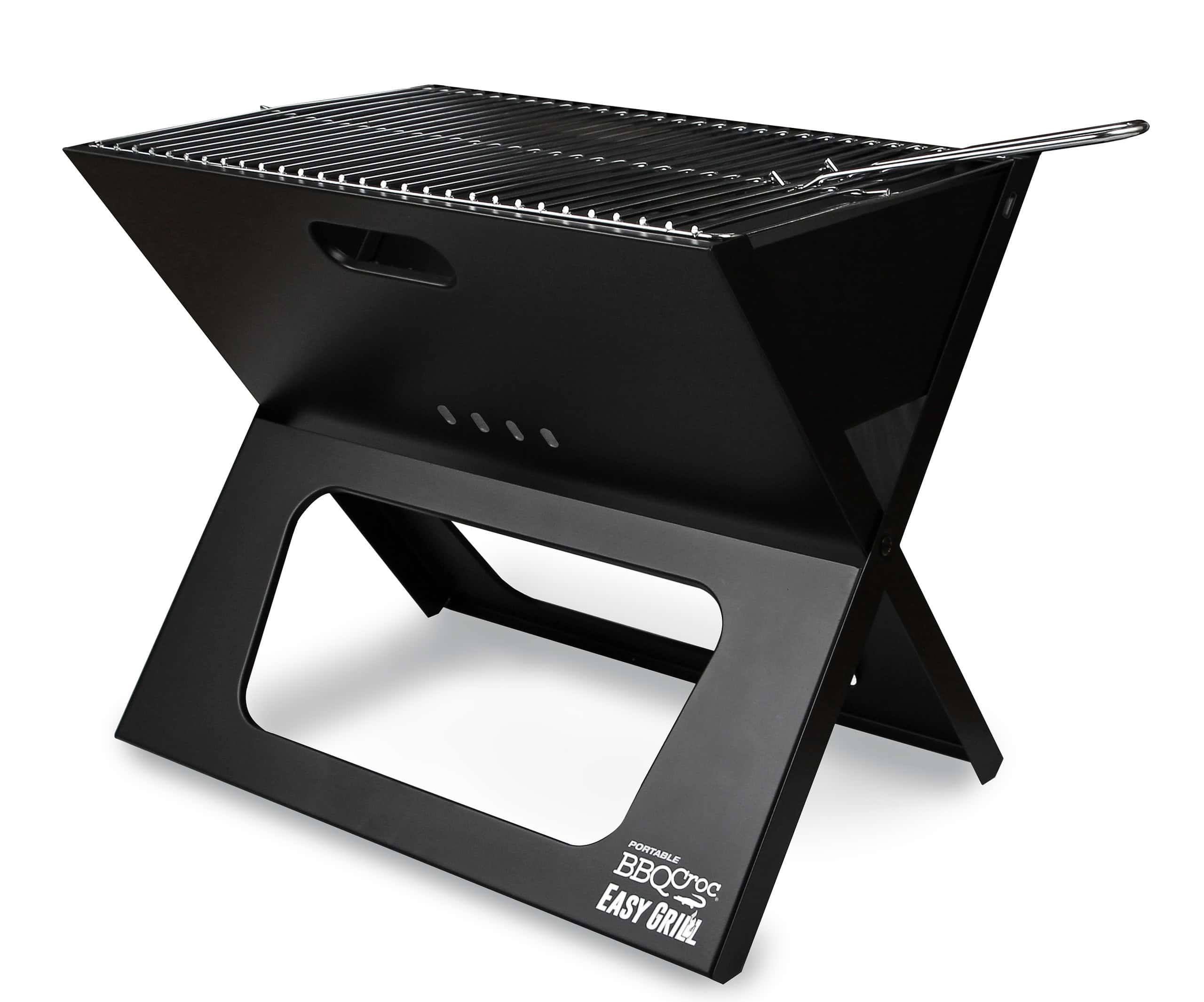 BBQ Croc Portable grills 220-Sq in Black Portable Charcoal Grill