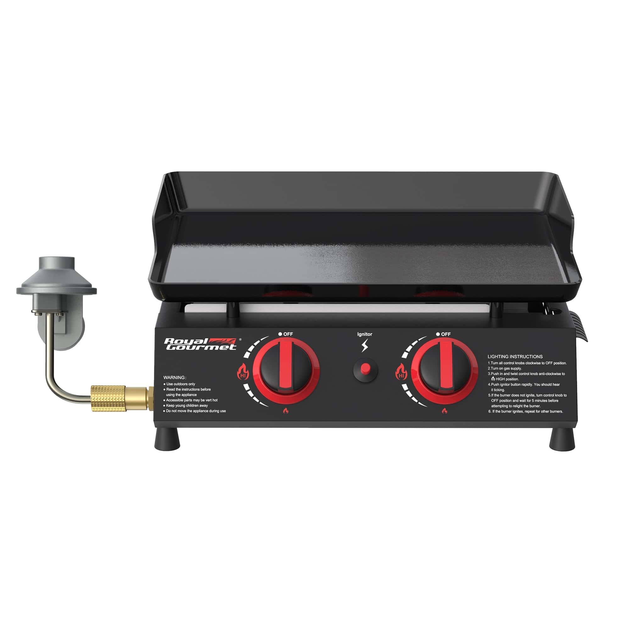 232-Sq in Black and Red Portable Liquid Propane Grill