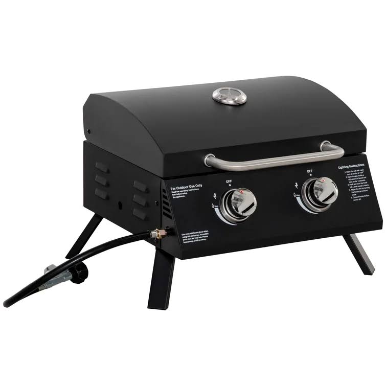 Outsunny 2   Burner Portable Liquid Propane Gas Grill