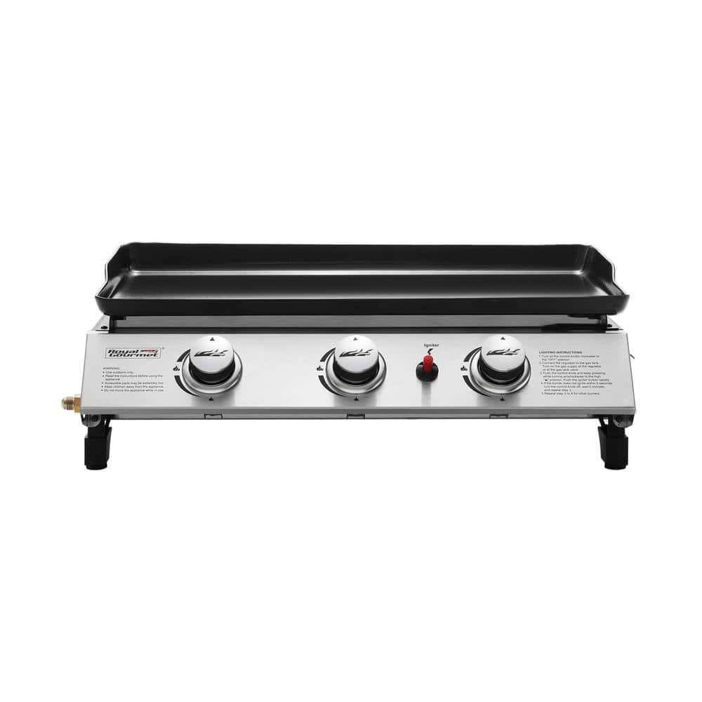 PD1300 Portable 3-Burner Built-in Propane Gas Grill in Stainless Steel