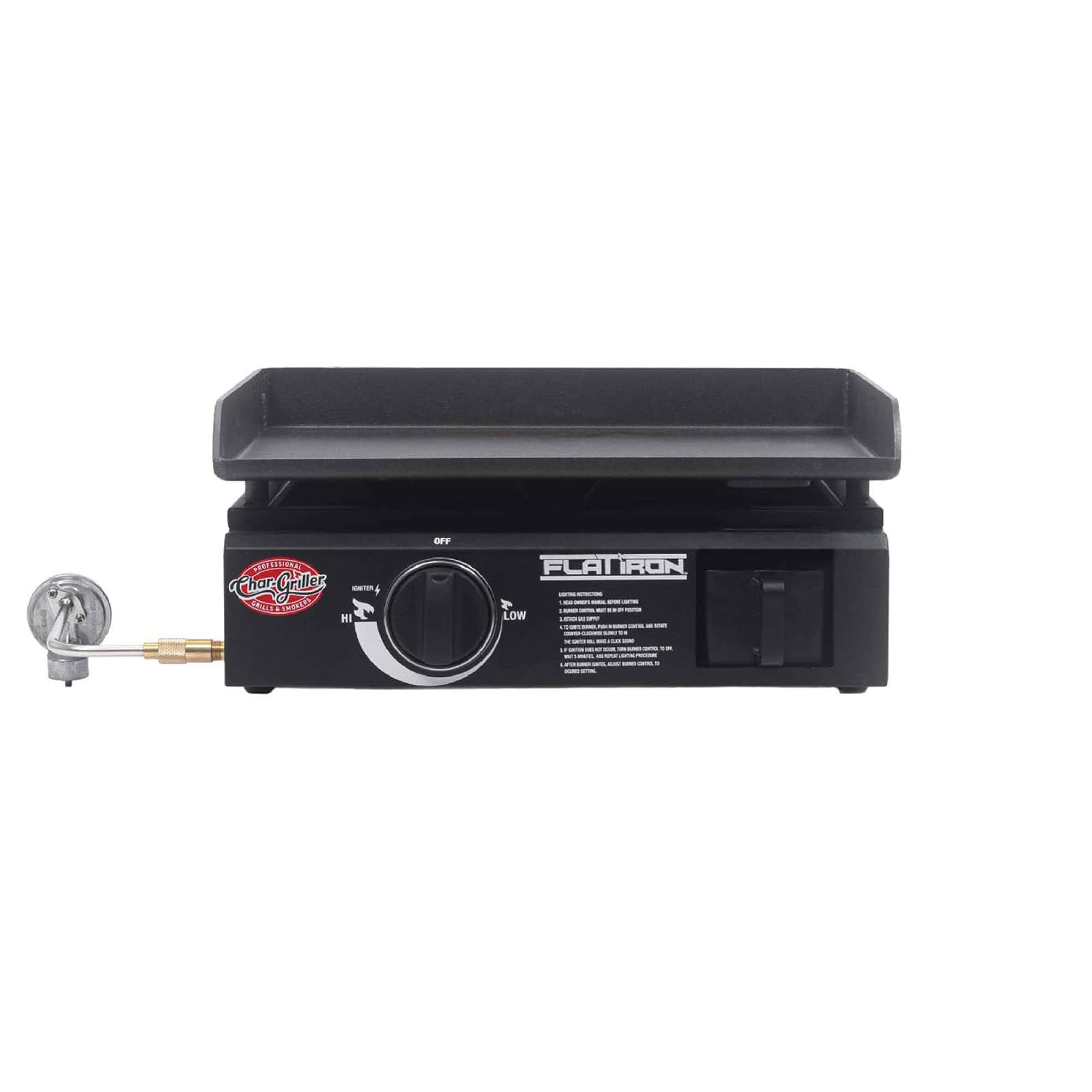 Griller Flat Iron Portable Griddle 1-Burner Liquid Propane Flat Top Grill