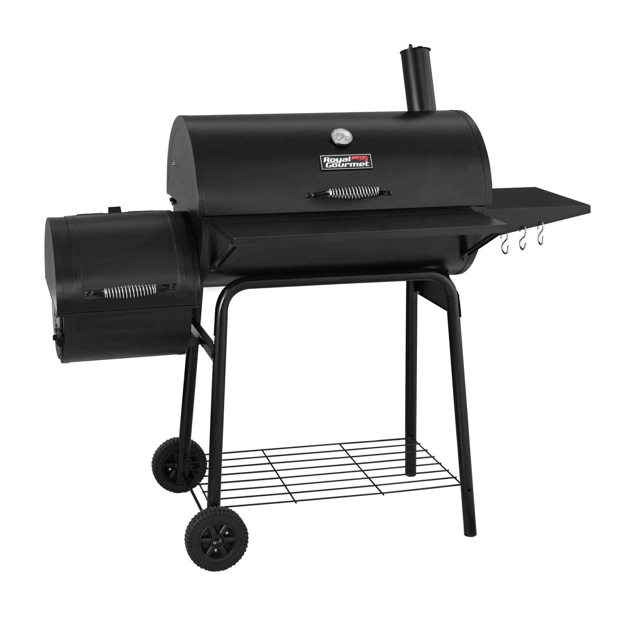 CC1830S 30  BBQ Charcoal Grill and Offset Smoker | 811 Square Inch cooking surface, Outdoor for Camping | Black