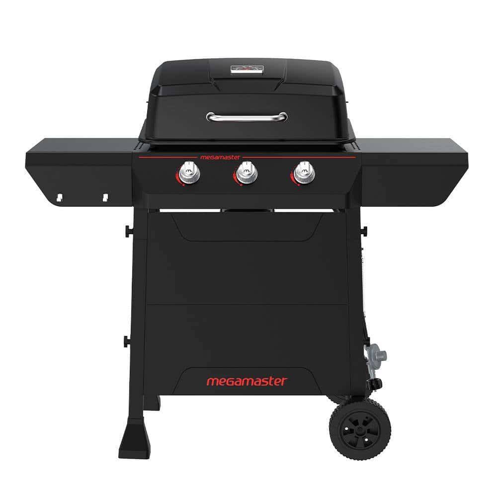 Megamaster 720-1066 Megamaster 3-Burner Propane Gas Grill in Black