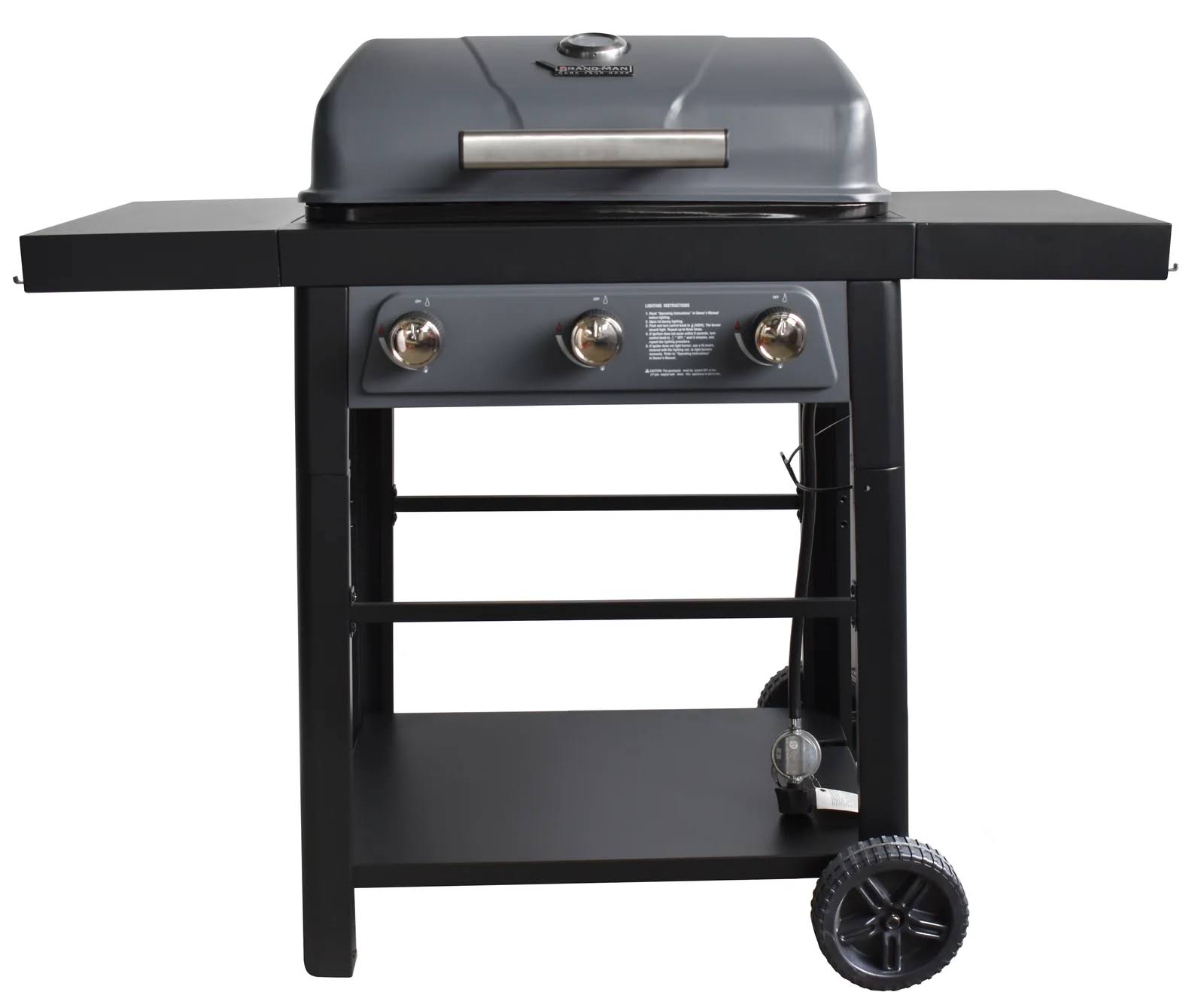 Bronco Brand-Man Grills 3   Burner Portable Liquid Propane 27000 BTU Gas Grill