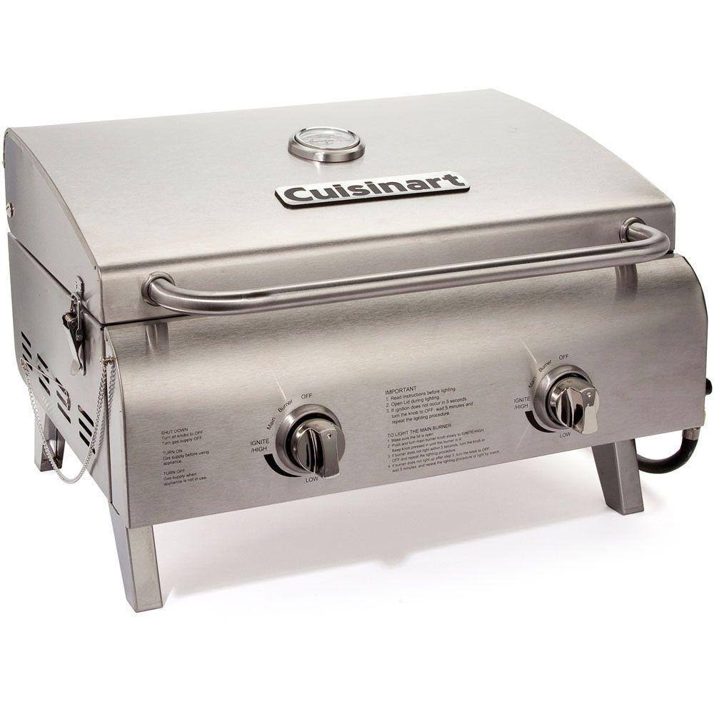CGG-306 Portable Propane Tabletop Grill in Stainless Steel
