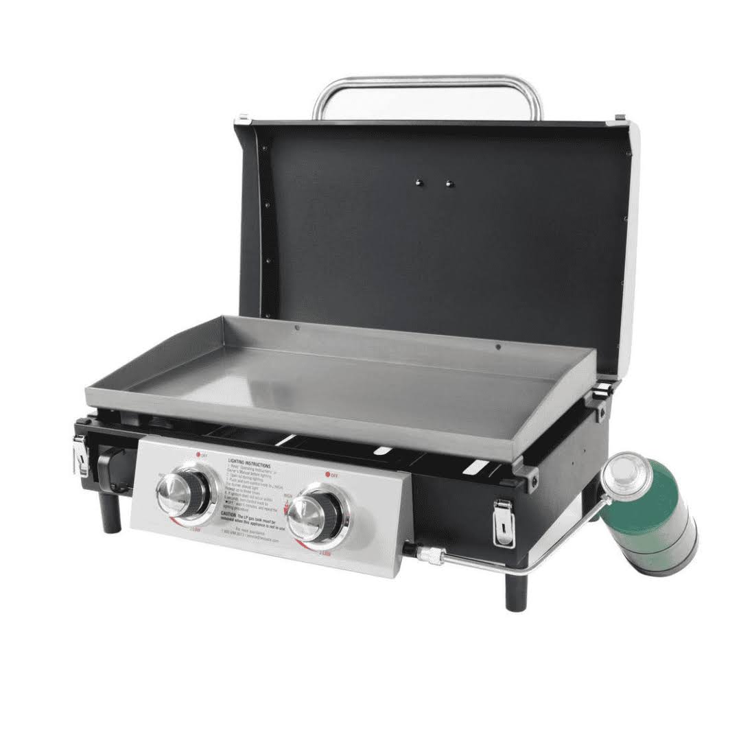 Razor GGT2131M 2-Burner Portable LP Gas Griddle with Lid in Black
