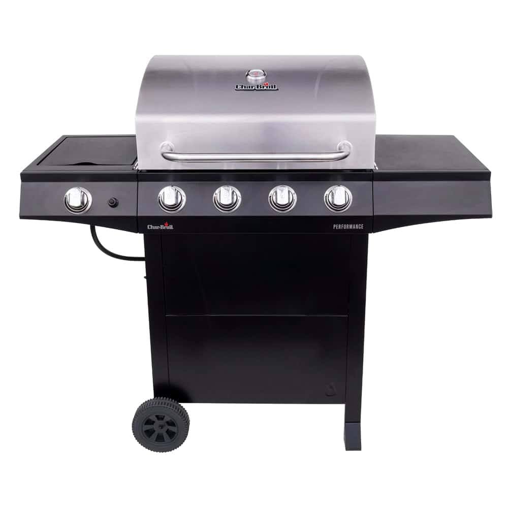 Broil Performance Series Black 4-Burner Liquid Propane Gas Grill with 1 Side Burner