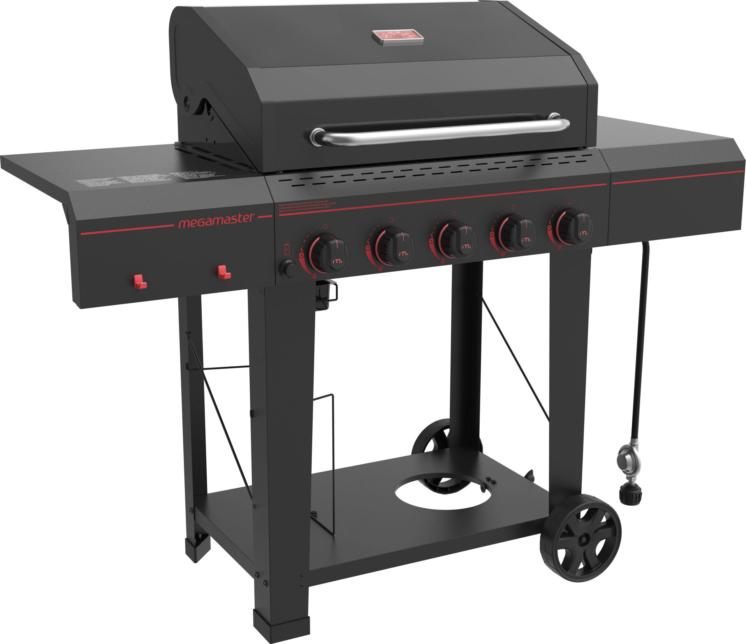 Megamaster 5   Burner Free Standing Liquid Propane 50000 BTU Gas Grill