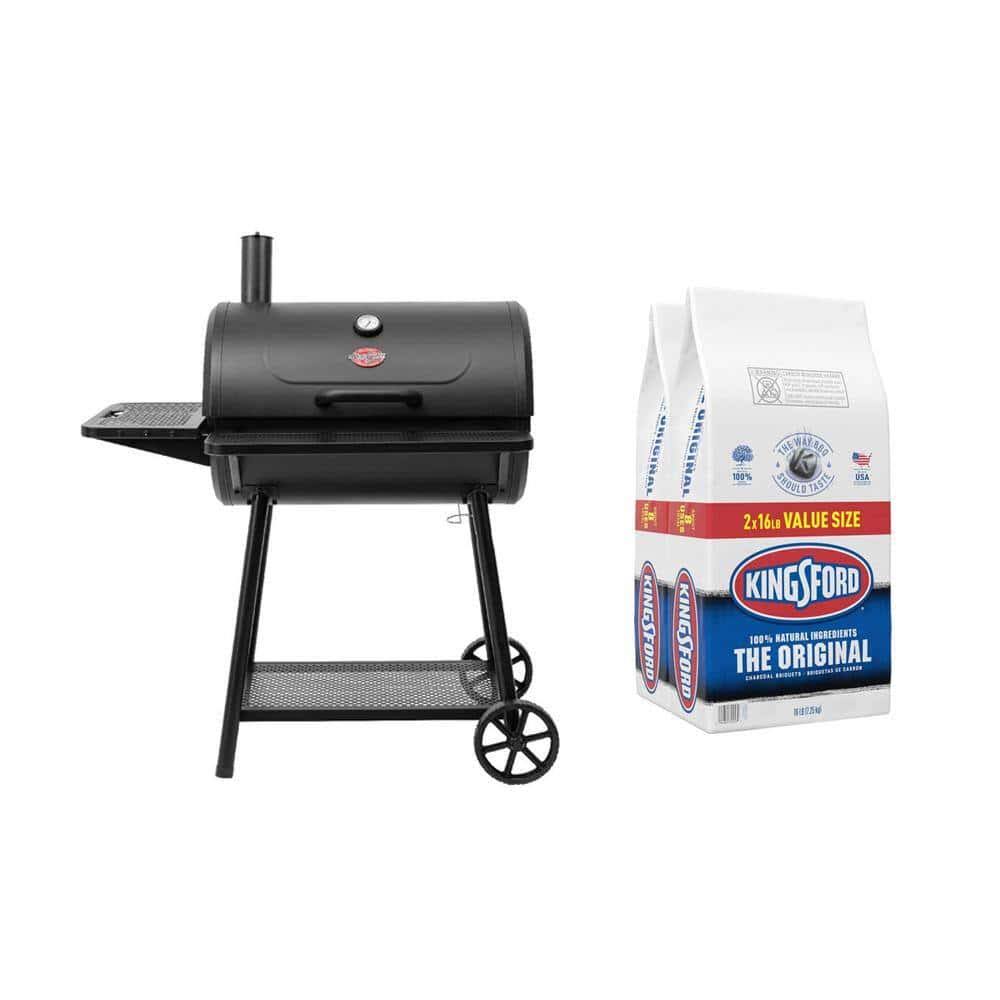 Kingsford B-322986025-2 16 lbs. Original BBQ Charcoal Briquettes with Blazer Charcoal Grill in Black (2-Pack)