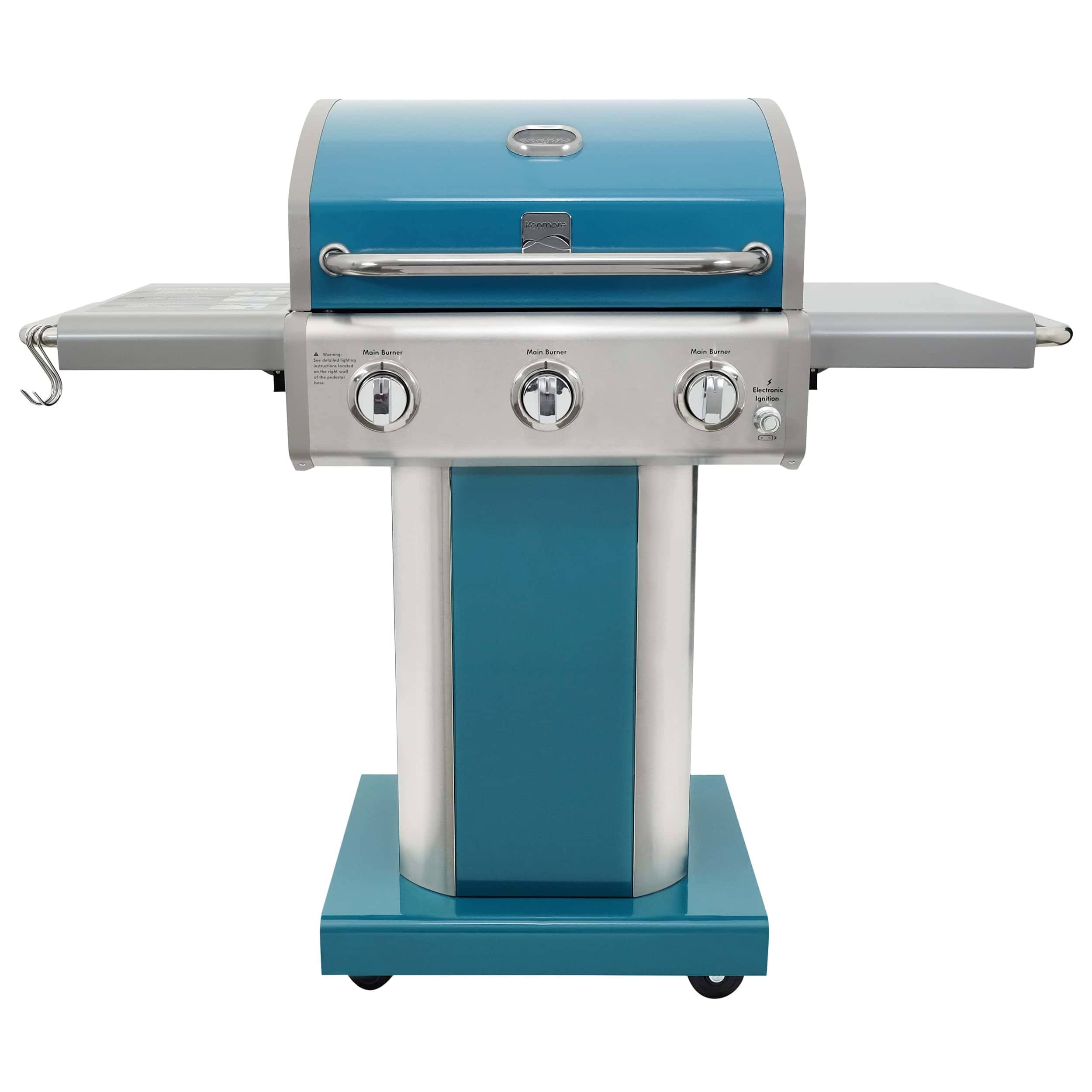 Teal 3-Burner Liquid Propane Gas Grill