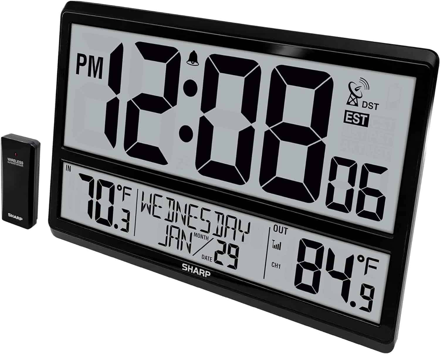 SHARP Atomic Clock   Never Needs Setting! (4  Numbers)