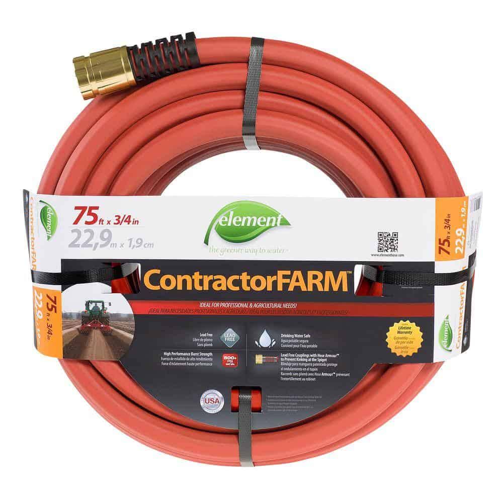Element ELCF34075 ContractorFarm 3/4 in. x 75 ft. Heavy Duty Contractor Water Hose