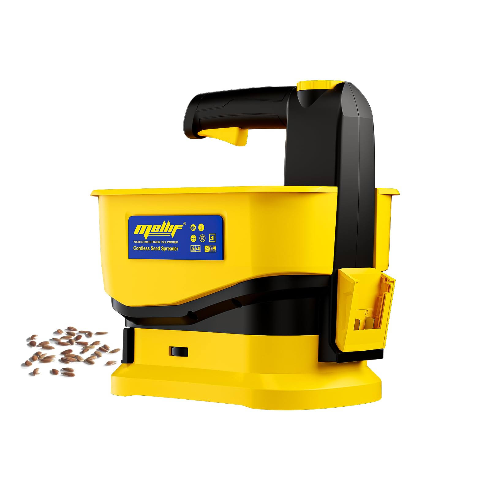 Mellif Cordless Handheld Spreader for Dewalt 20V MAX Battery, Power Fertilizer Spreader Available Year-Round