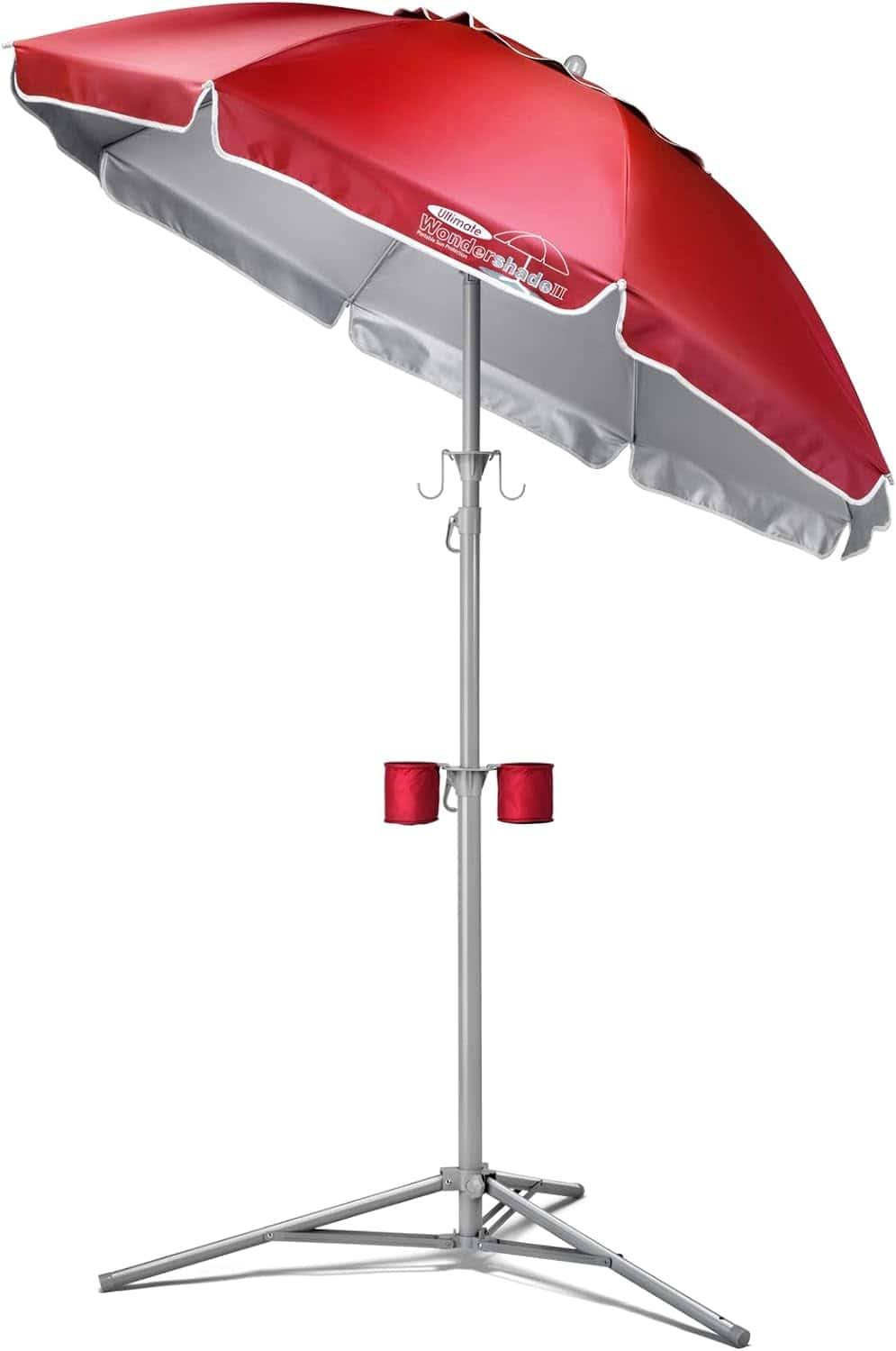 Wondershade Portable Sun Shade Umbrella, Lightweight Adjustable  Sun Protection   Red
