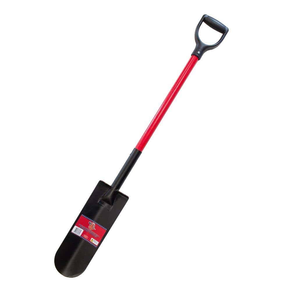 Bully Tools 82535 12-Gauge 14 in. Drain Spade with Fiberglass D-Grip Handle