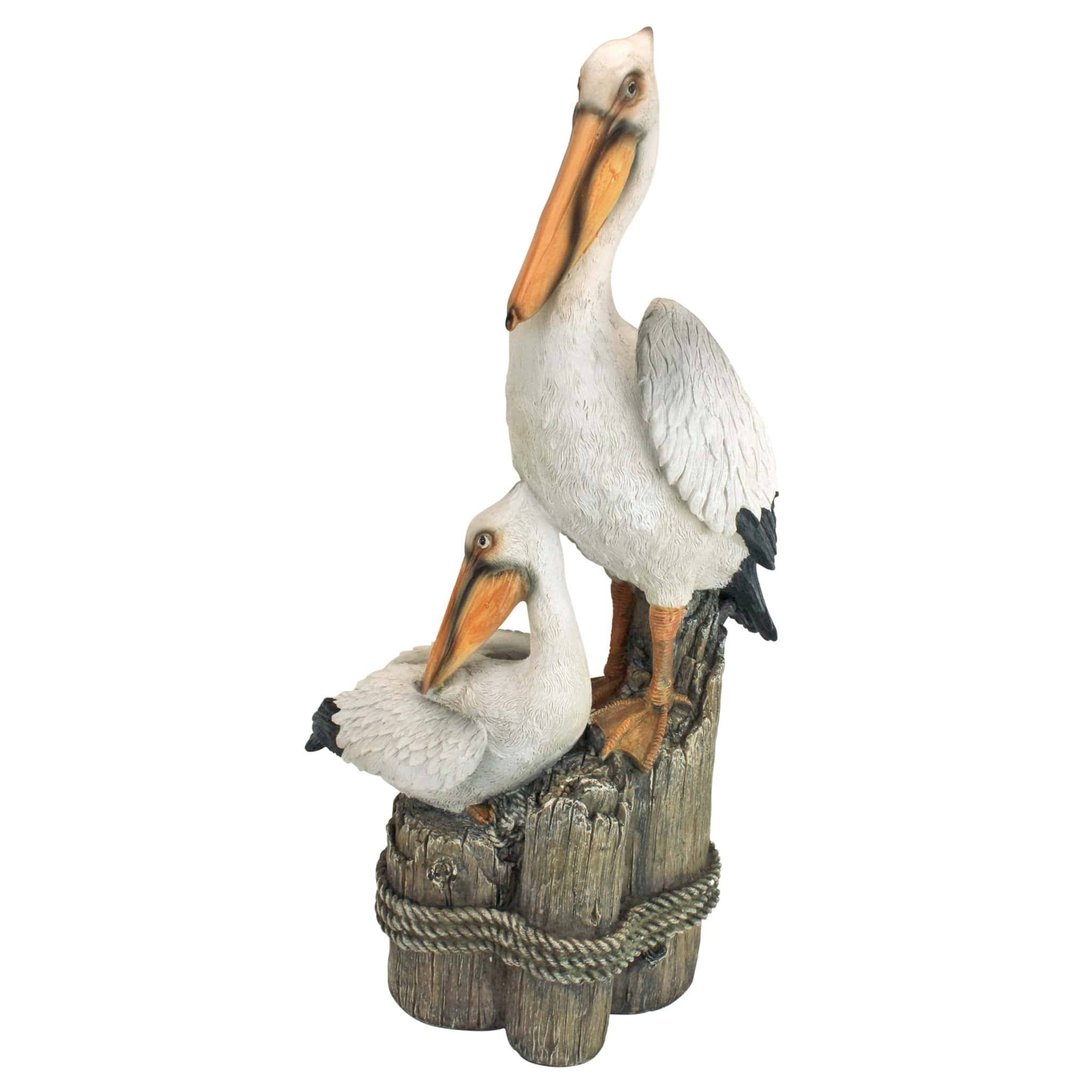 Design Toscano QL56458 Coastal Decor Ocean s Perch Pelicans Garden Bird Statue