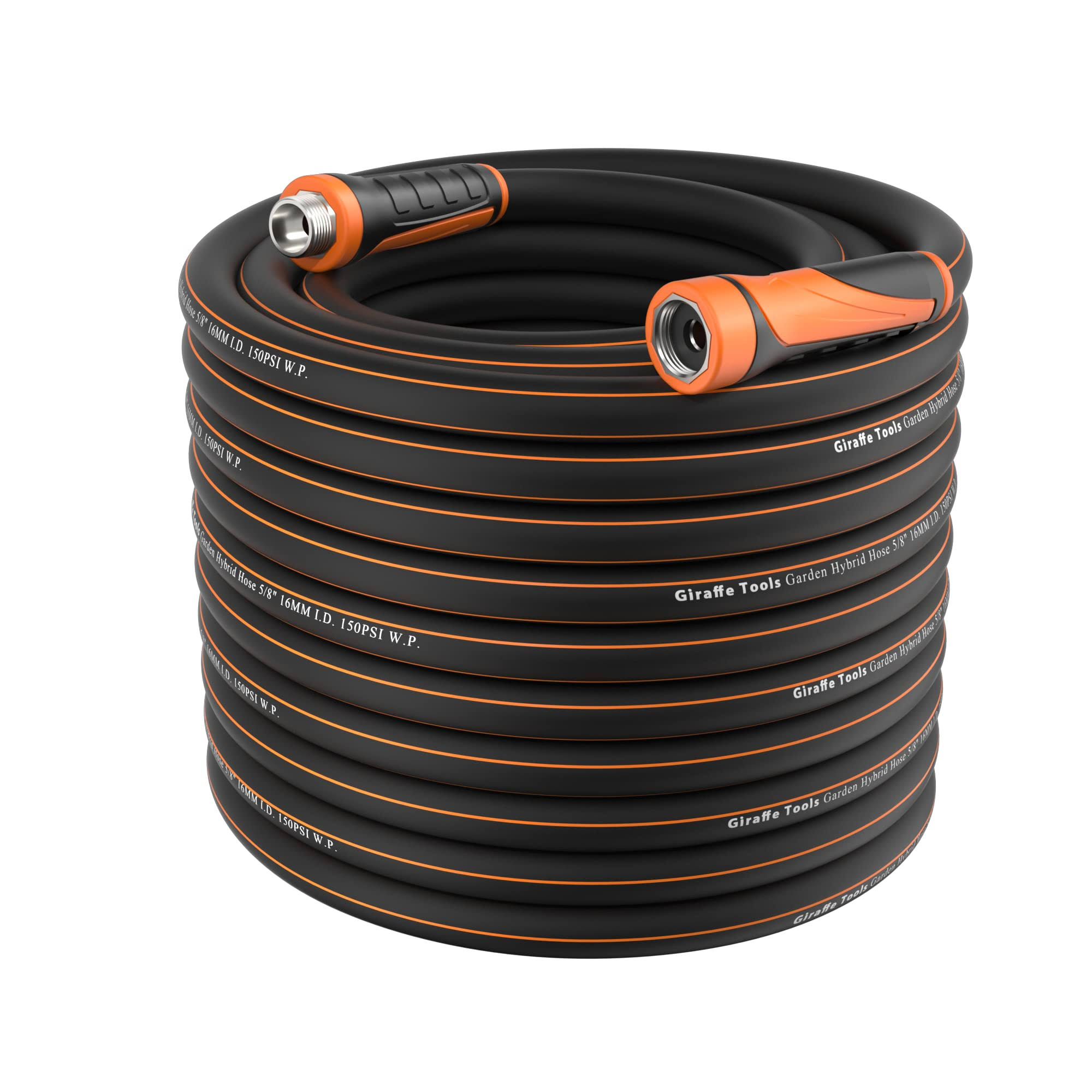 Giraffe Tools Garden Hose 100ft x 5/8 , Water Hose Heavy Duty, Flexible, Lightweight Hybrid Hose