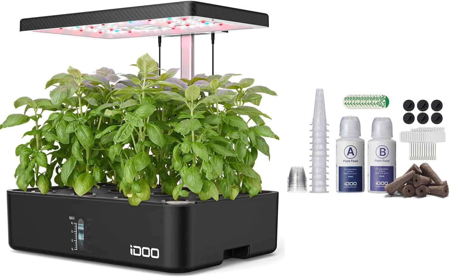 iDOO Hydroponics Growing System, 12pods Indoor Garden Plant Germination Kit