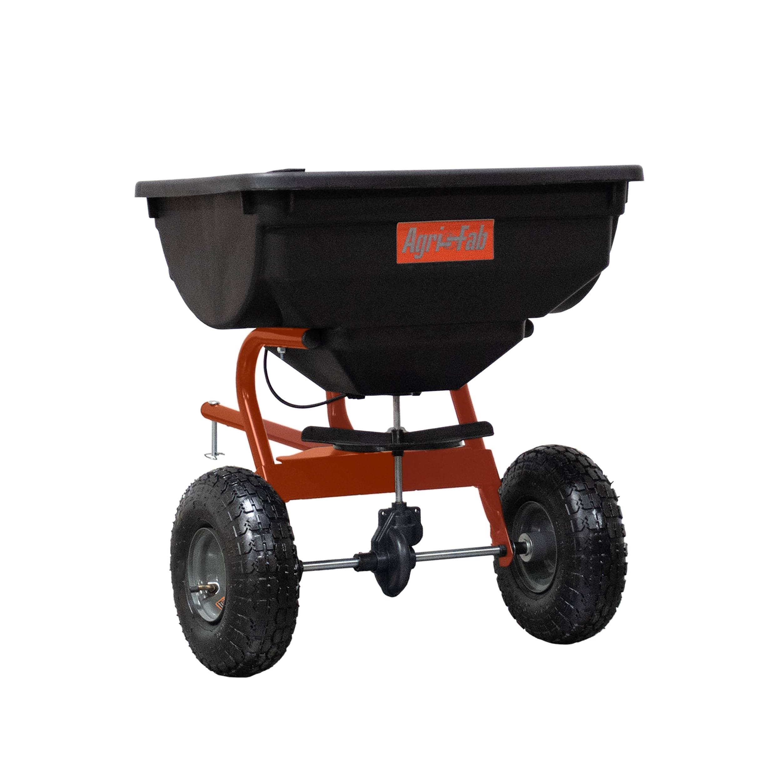 Agri-Fab 45-0530-131, 85 lb. Tow Broadcast Spreader, Black/Orange