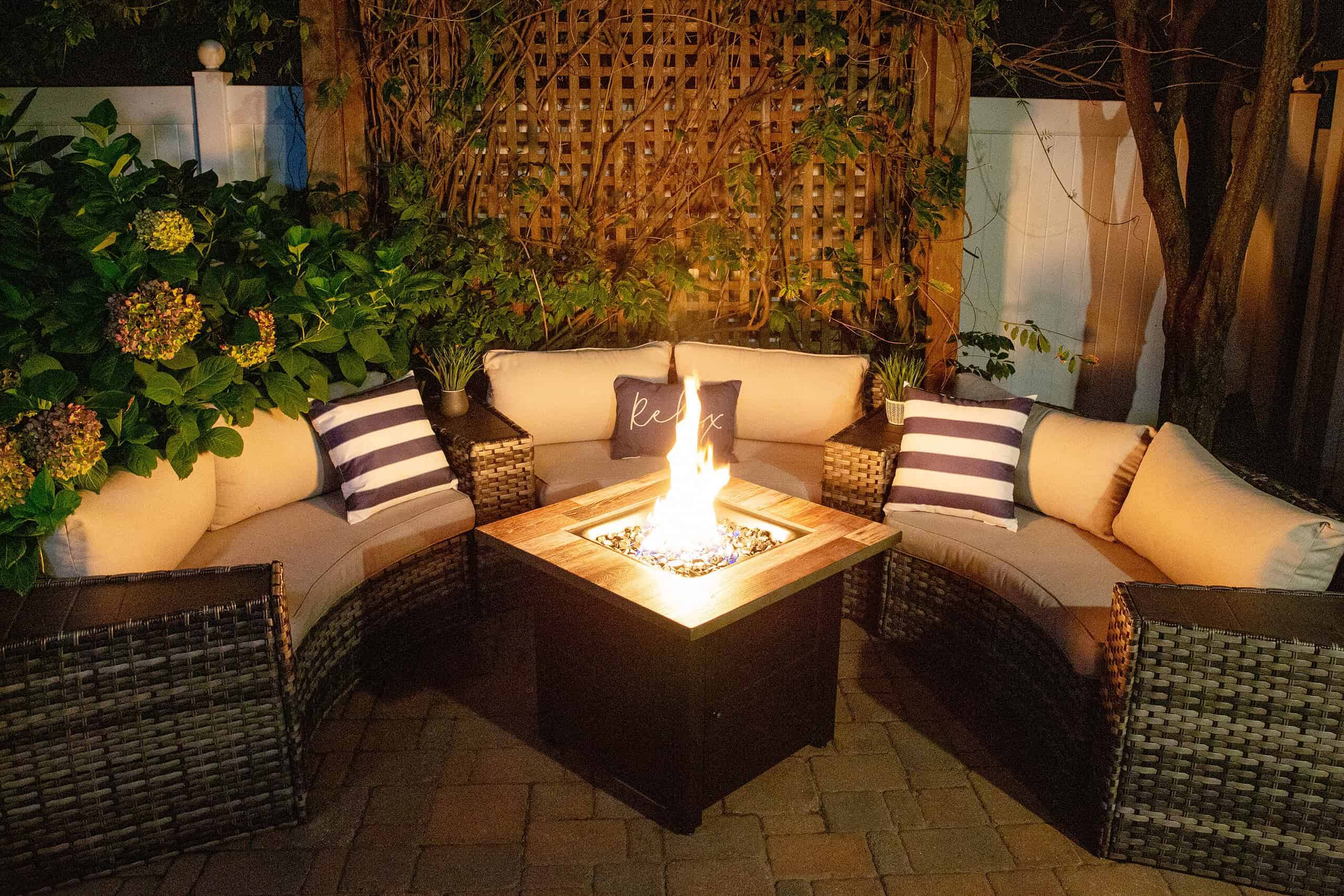 Cayden 25  H x 30  W Steel Propane Gas Fire Pit Table