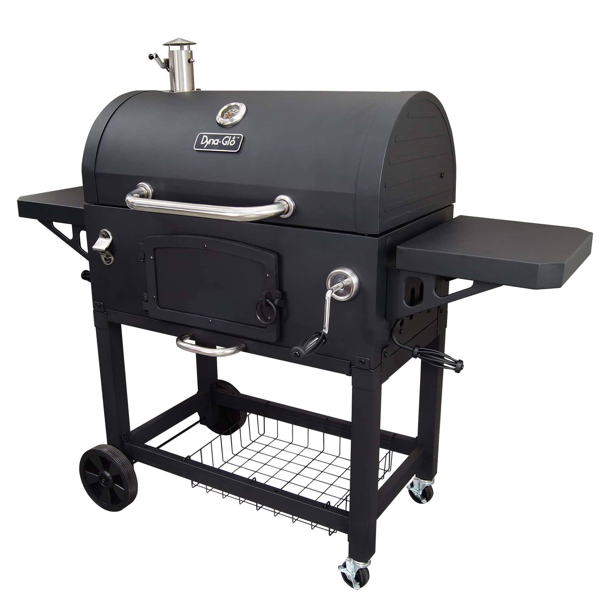 60  Barrel Charcoal Grill with Side Shelves