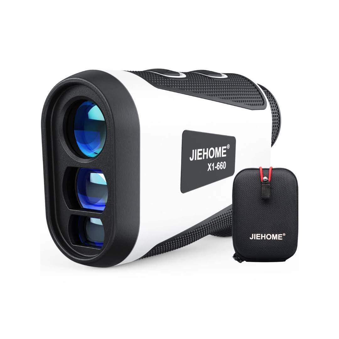 Jiehome X1 Golf Rangefinder with Slope, Flagpole Lock and Vibration, 660/1100YDS Laser Rangefinder for Golfing   Hunting
