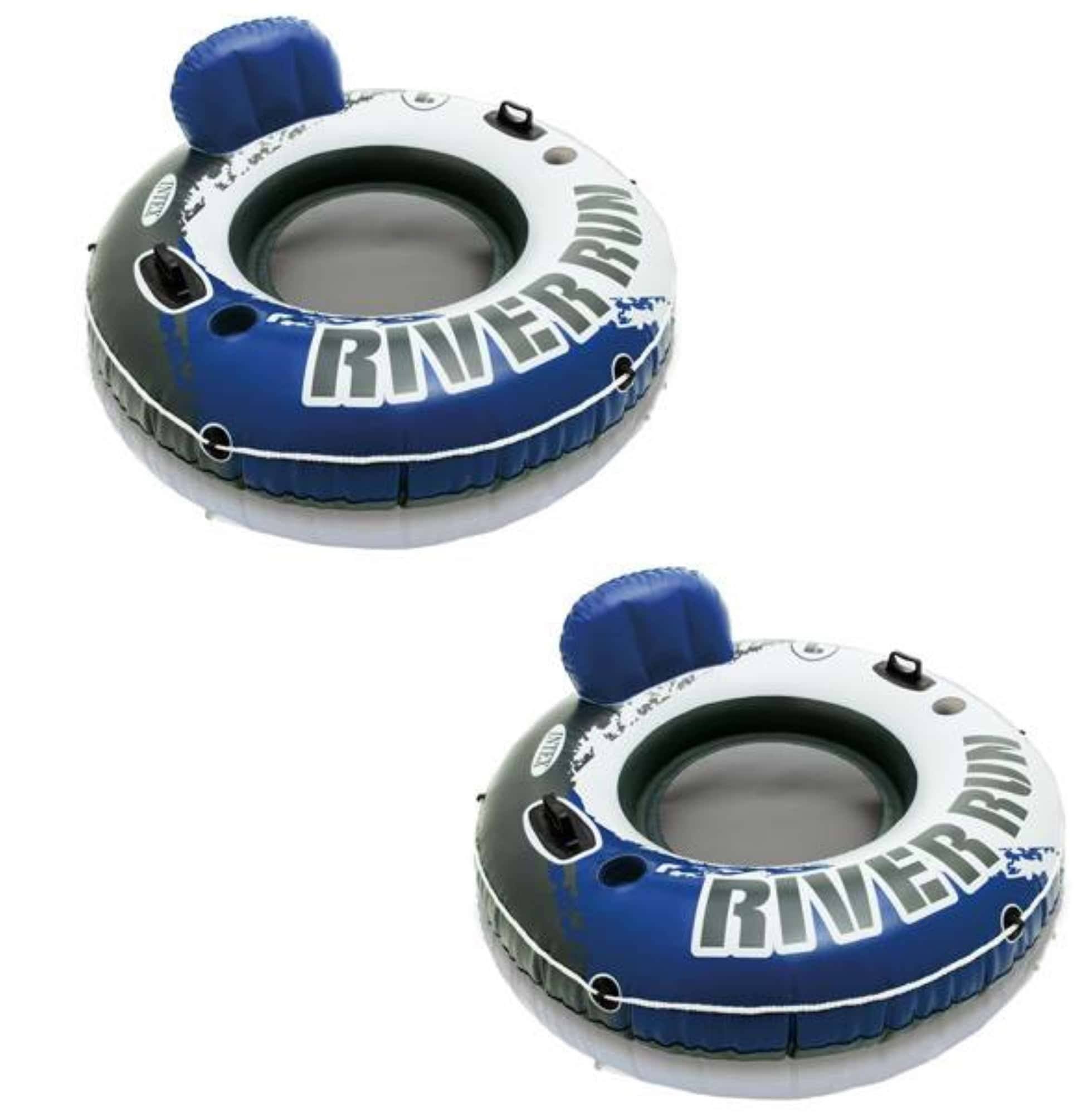 River Run Inflatable Floating Water Tube Raft for Lake/Pool/River (2 Pack)