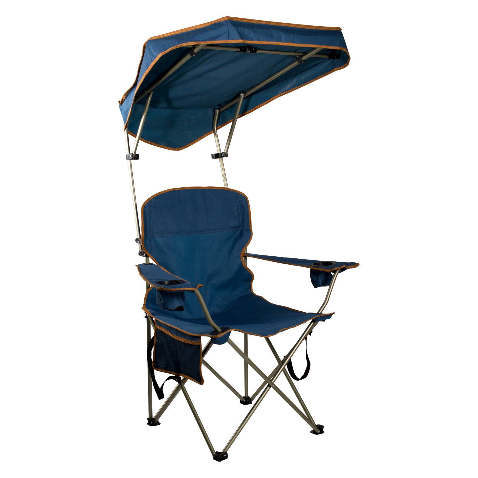 Quik Chair Max Shade Folding Chair, Navy, Lawn Chairs, Lounge Chairs
