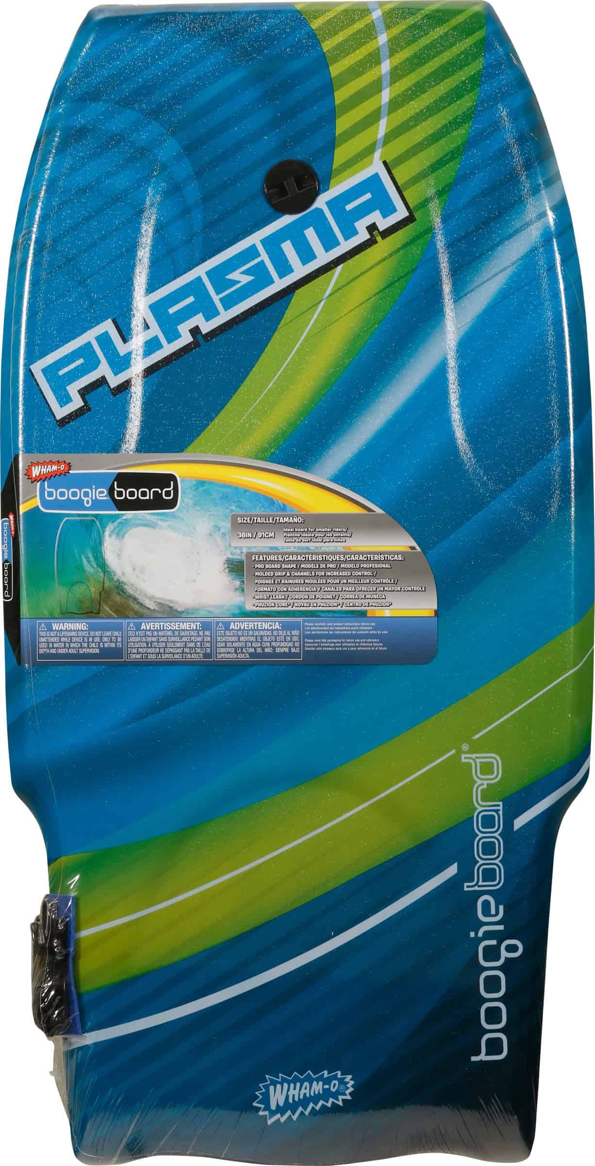 Boogieboard Plasma 36  Bodyboard- Adjustable Leash   Lightweight Bodyboard   PE Foam, Slick Bottom   Easy to Grip -Smaller Sized Rider