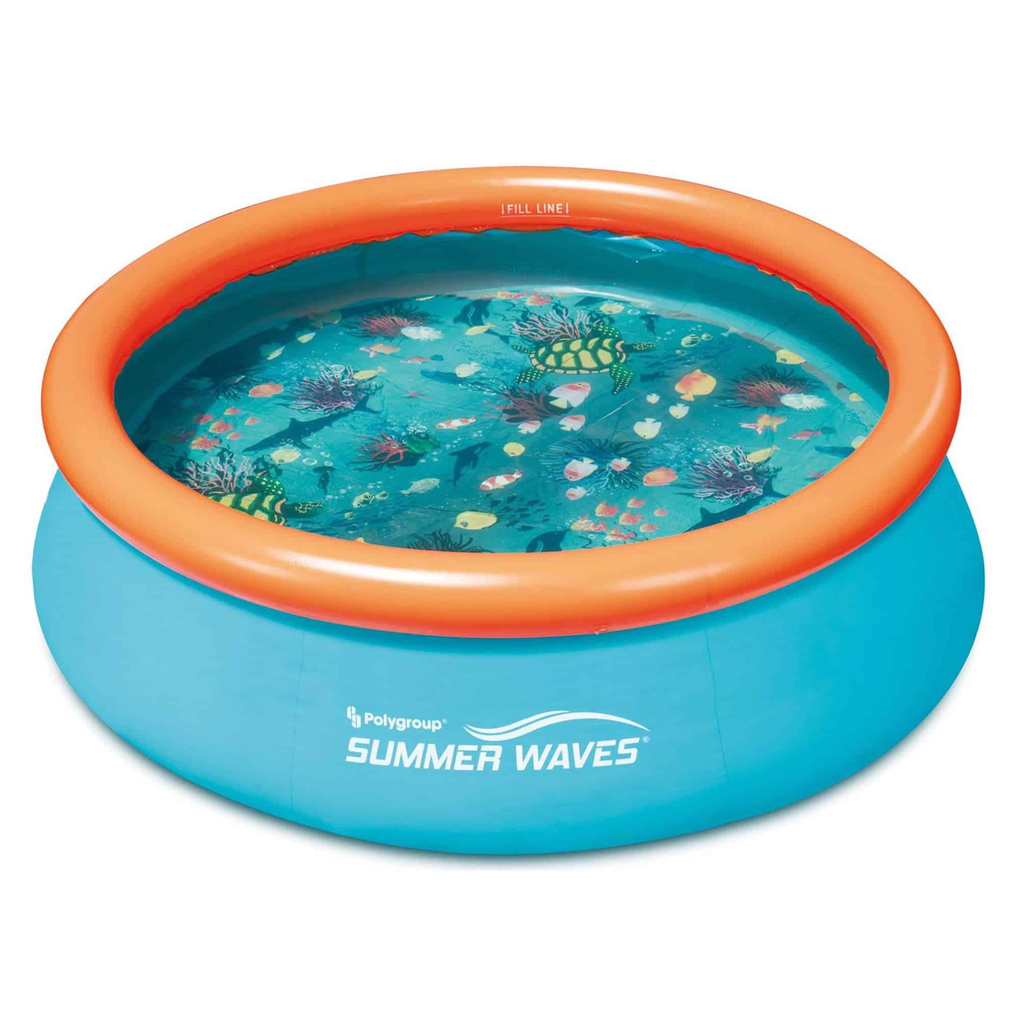 Summer Waves Backyard Kiddie Splash Inflatable Above Ground Pool