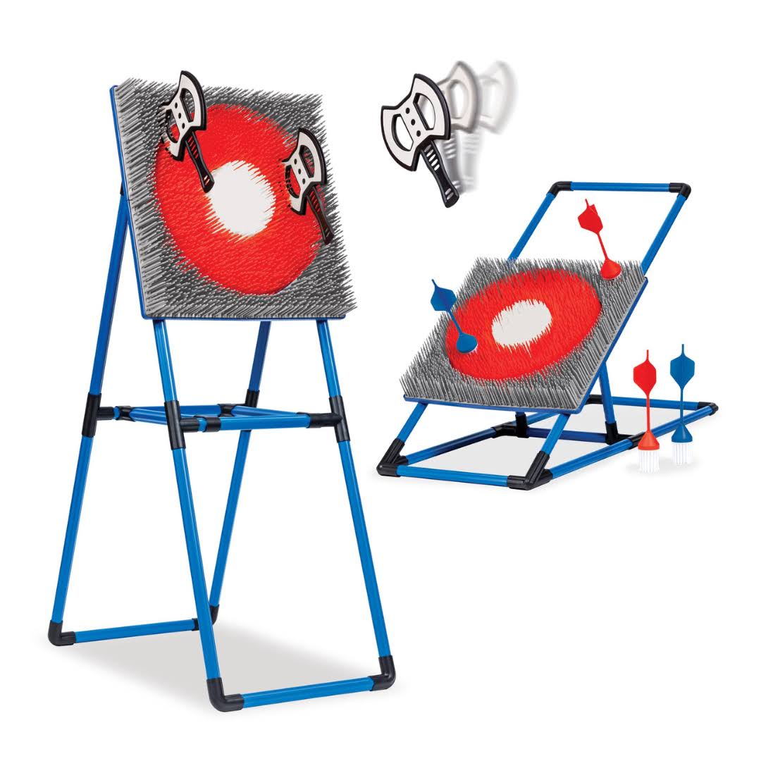 Eastpoint Axe Throw   Lawn Dart Target Sets   Bristle Axe Throwing Target   2-in-1 Combo Backyard Game