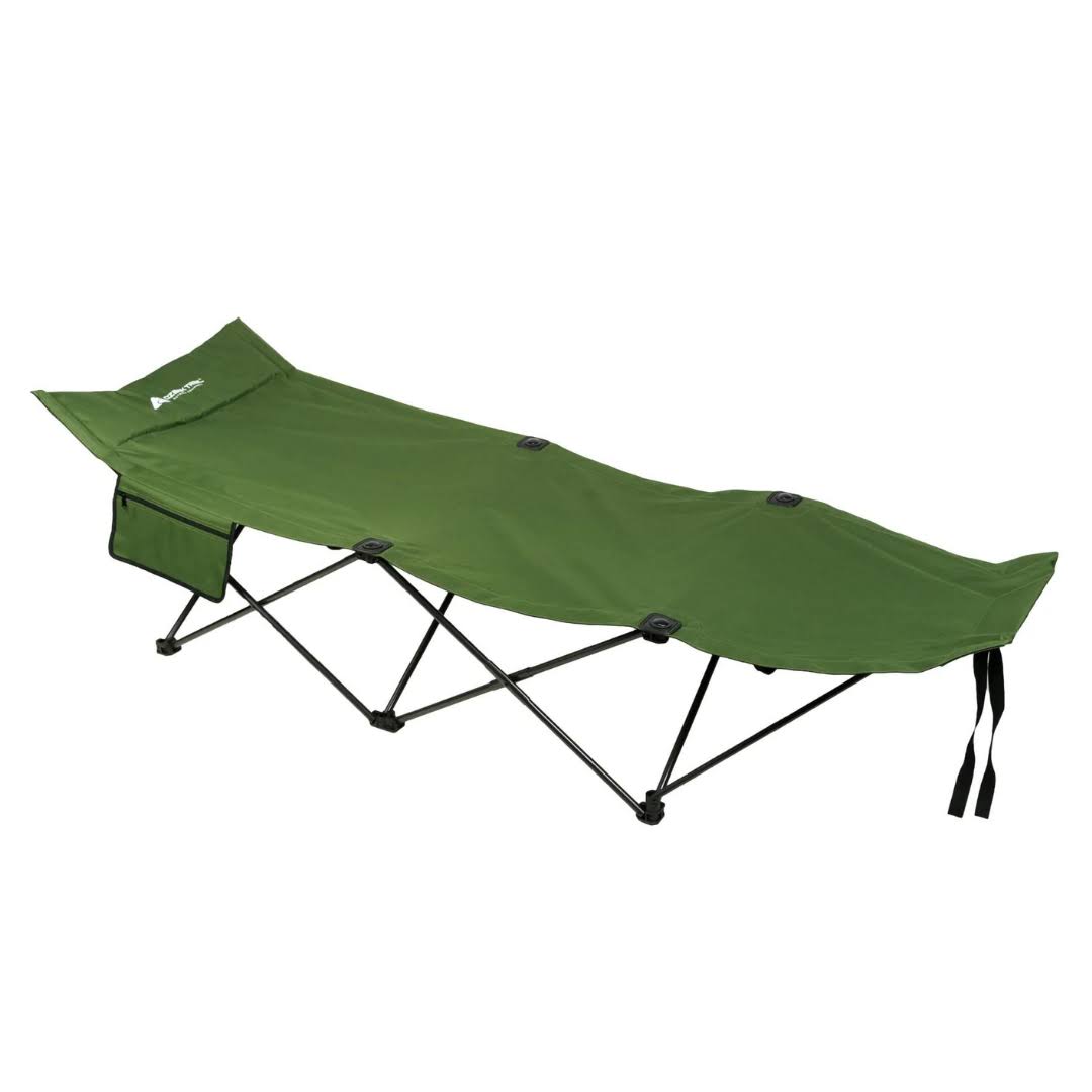 Adult Camp Cot, Green, 80.2 inches x 30.2 inches x 23.5 inches