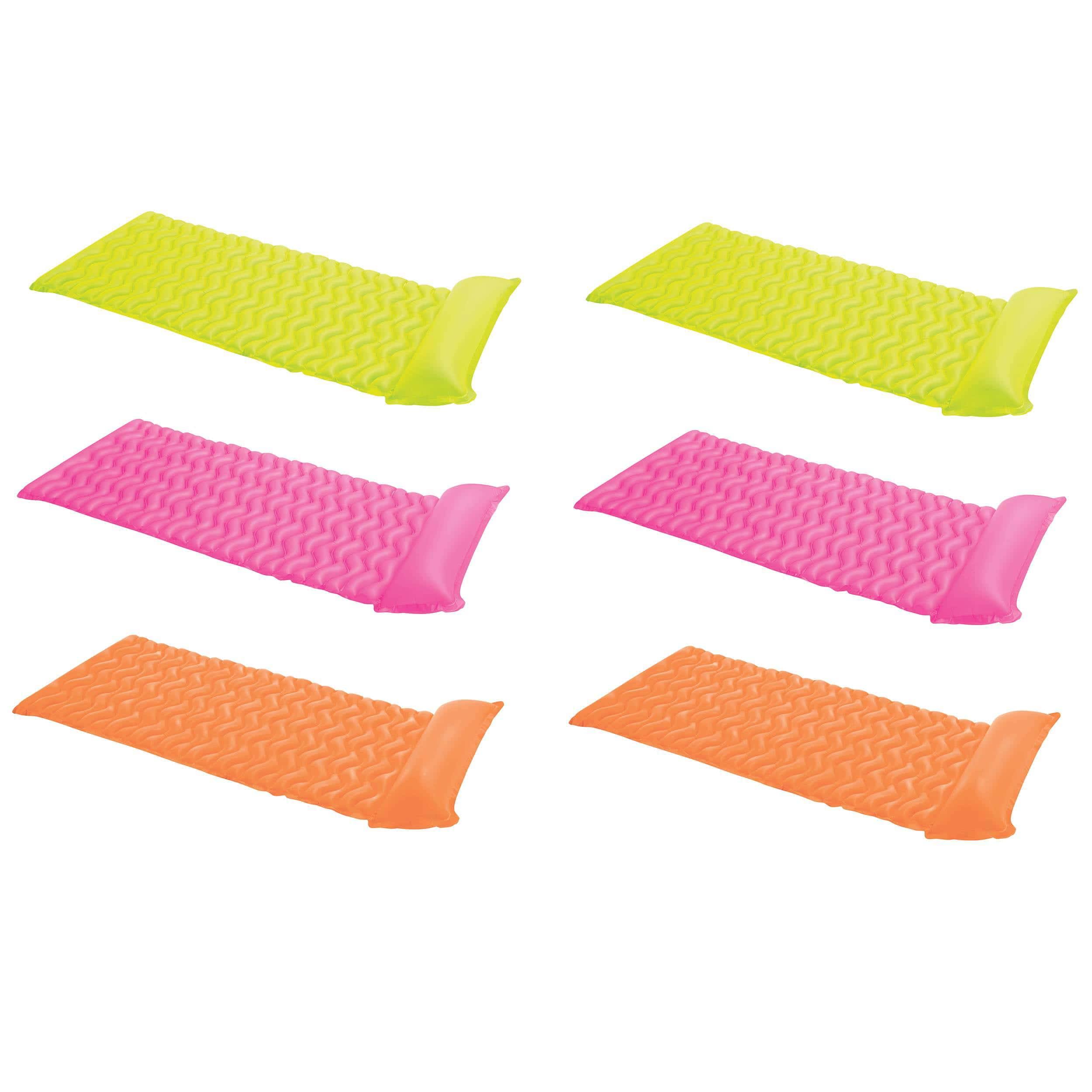 Tote  N Float Wave Mat Floating Pool Lounger with Headrest (6 Pack)