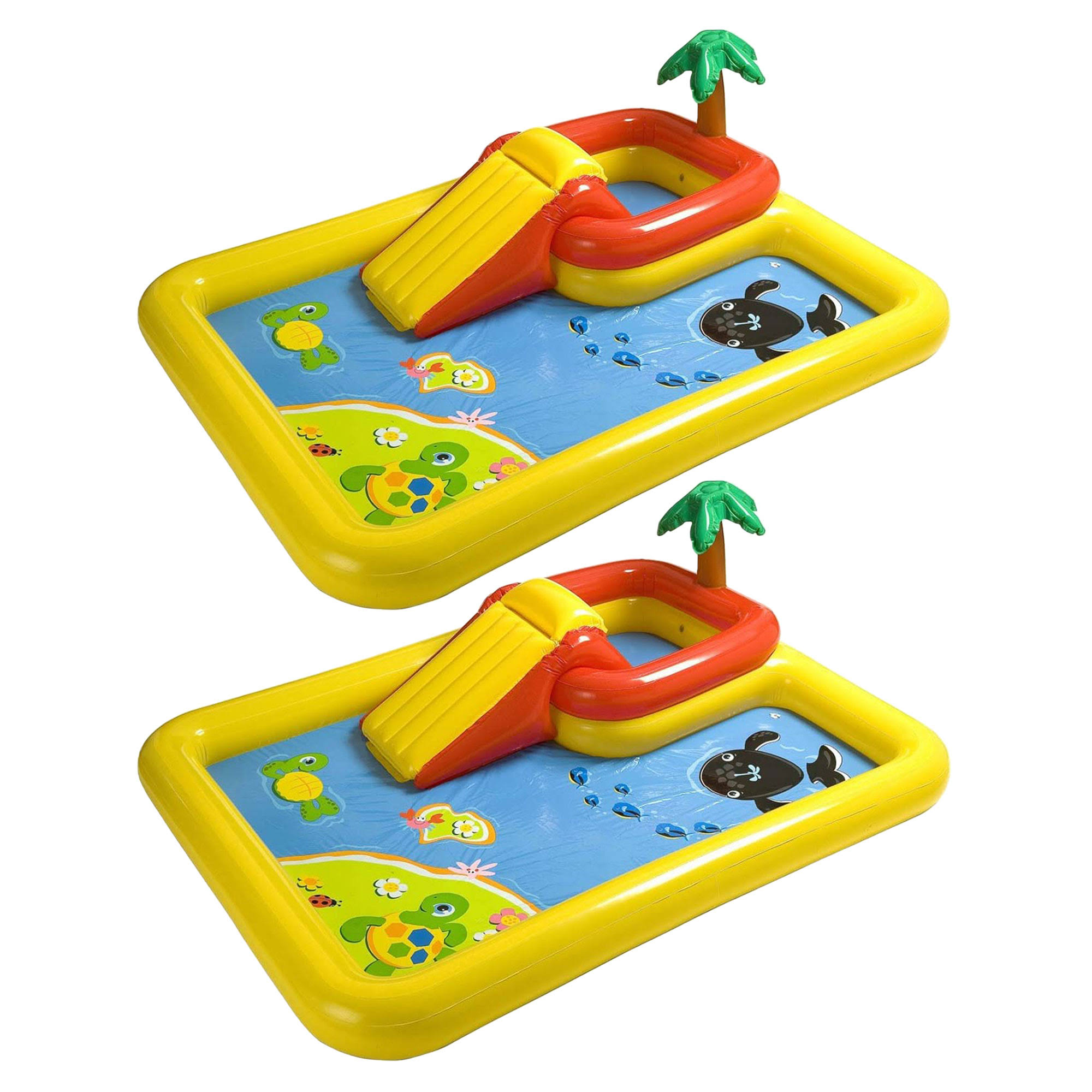 100 x 77 x 31 Inch Inflatable Play Center Swimming Pool + Games (2 Pack)