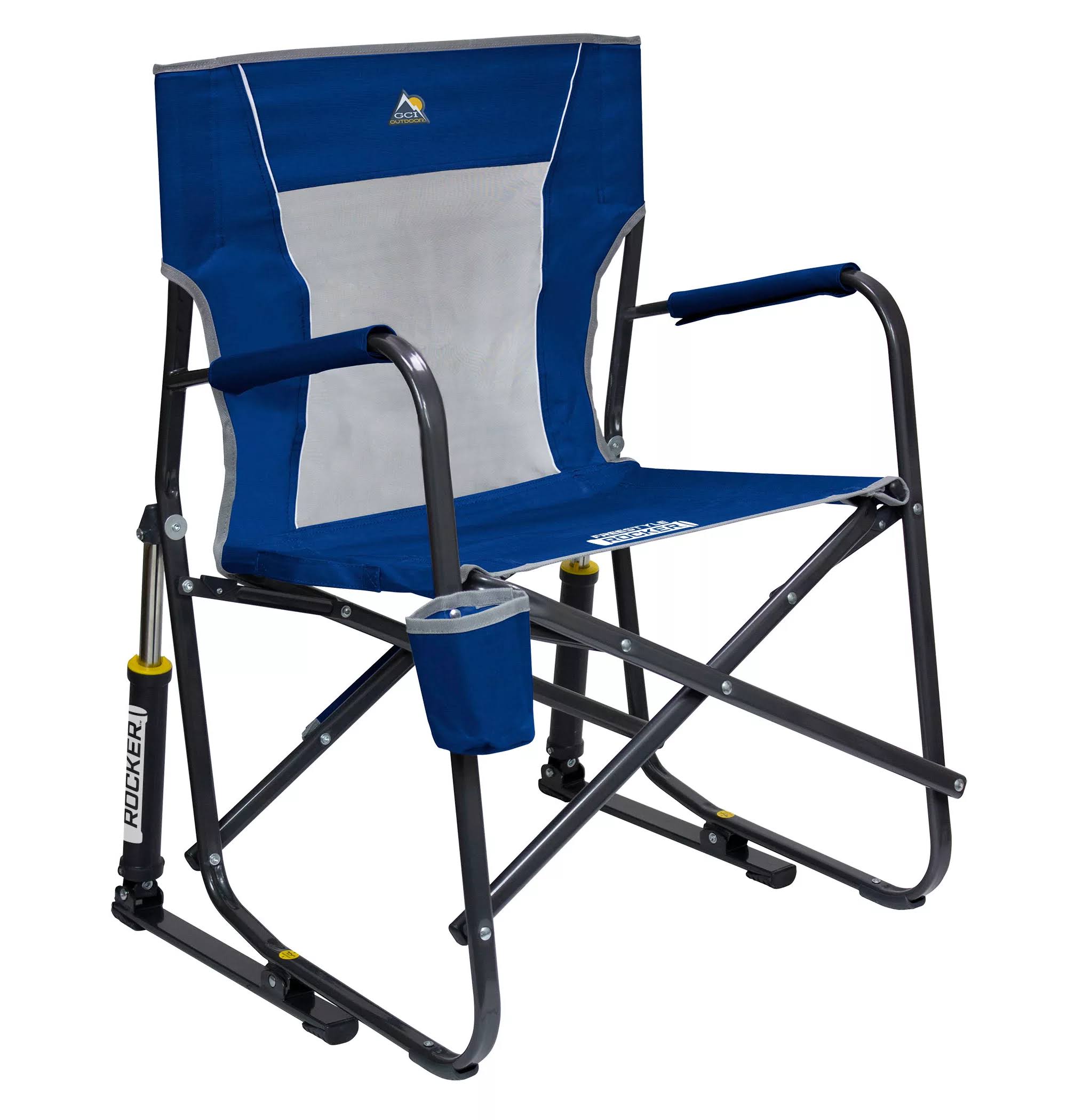 Outdoor Freestyle Rocker Mesh Chair   Royal Blue