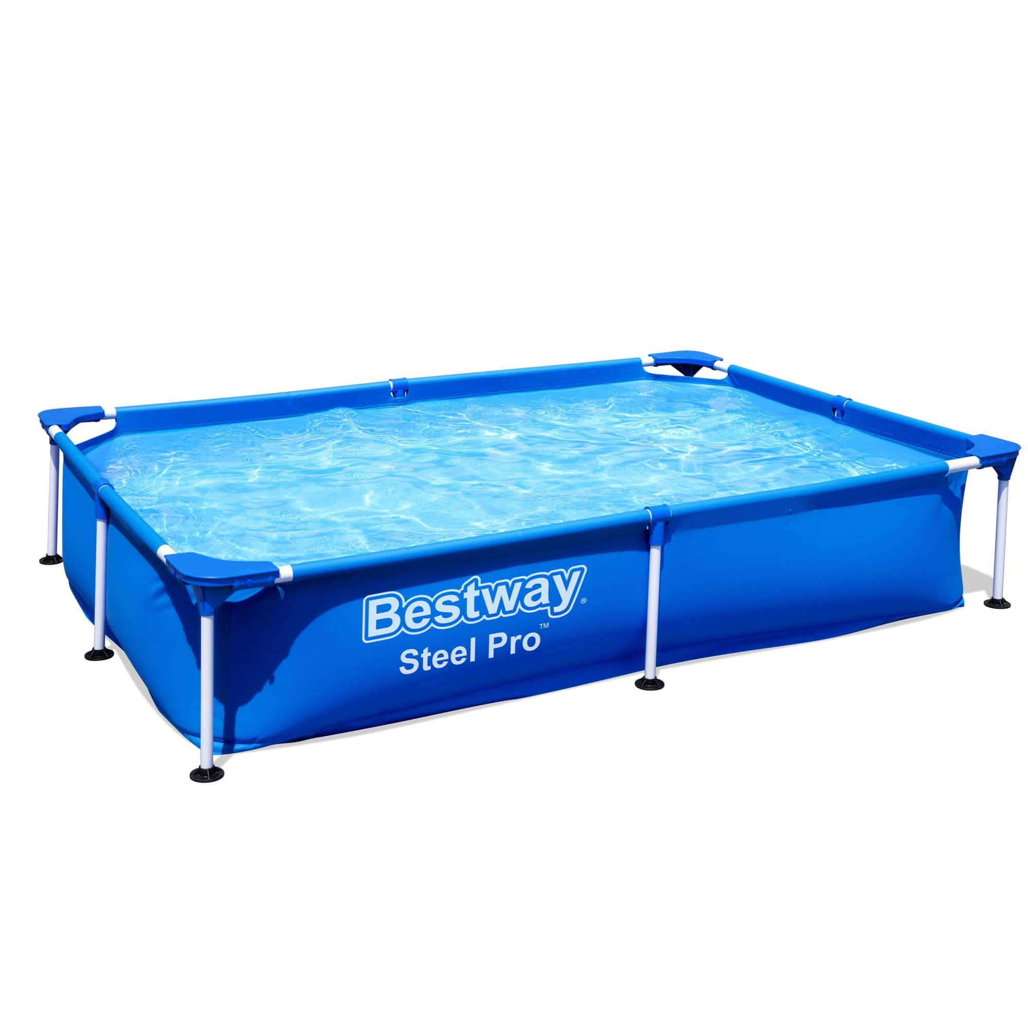 Steel Pro 87  x 59  x 17  Rectangular Above Ground Swimming Pool
