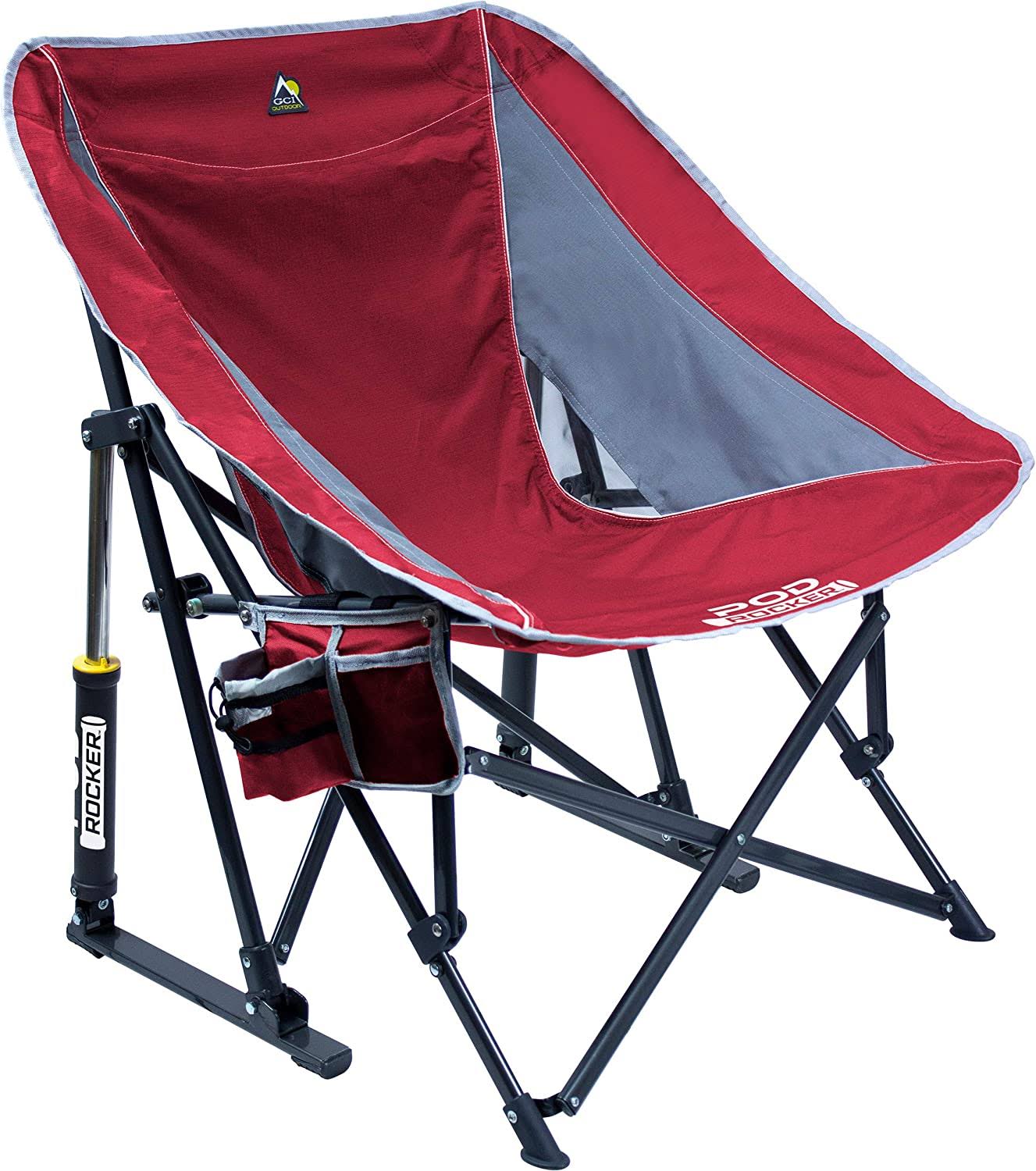 Outdoor Pod Rocker Collapsible Rocking Chair, Red