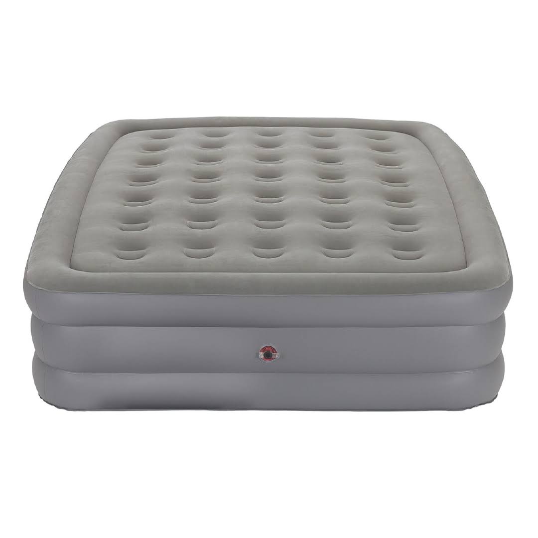 GuestRest 18  Plush Top Double High Air Mattress Airbed with Integrated Storage System and Carry Bag