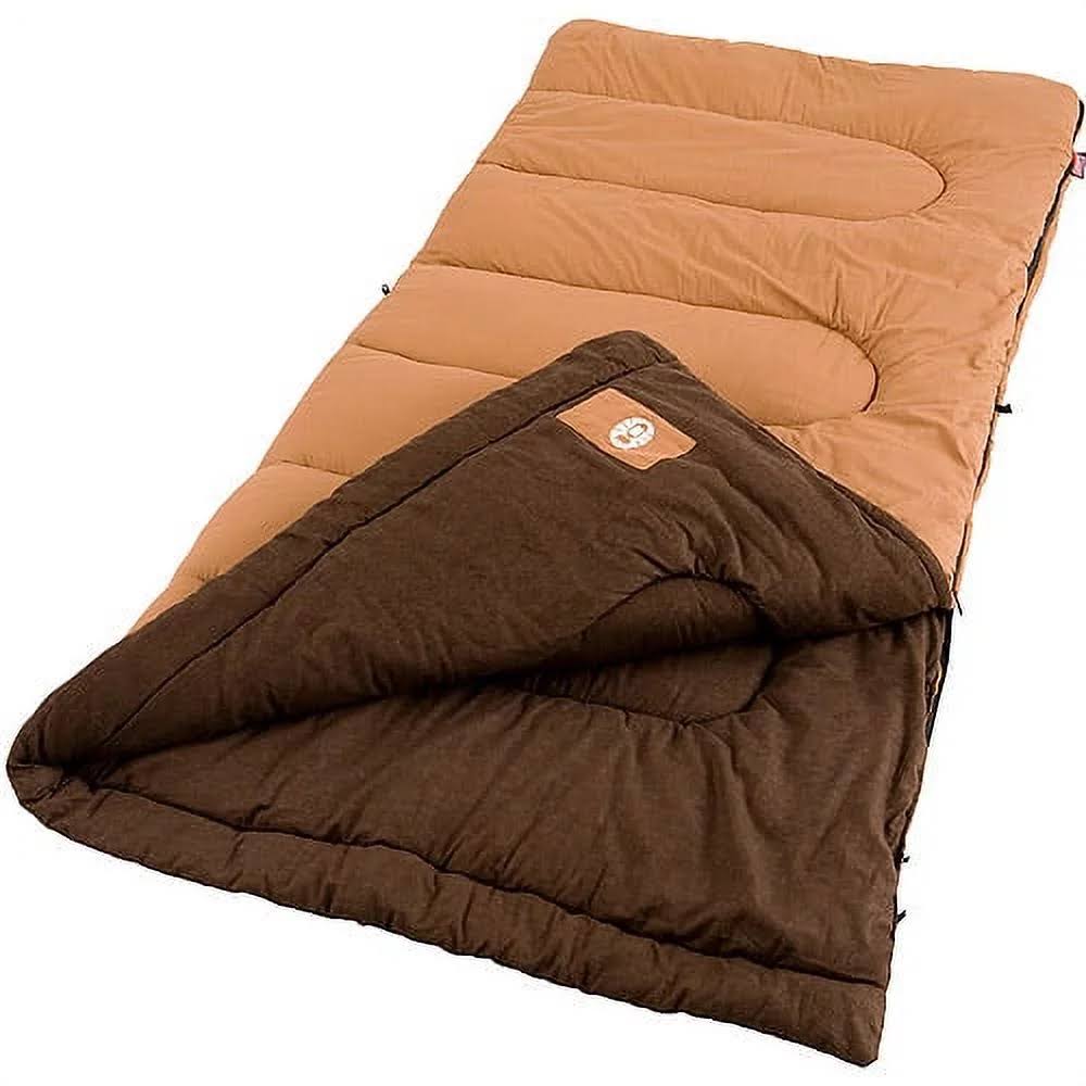 Dunnock 20-Degree Cold Weather Rectangular Big and Tall Sleeping Bag, Tan, 39 x81