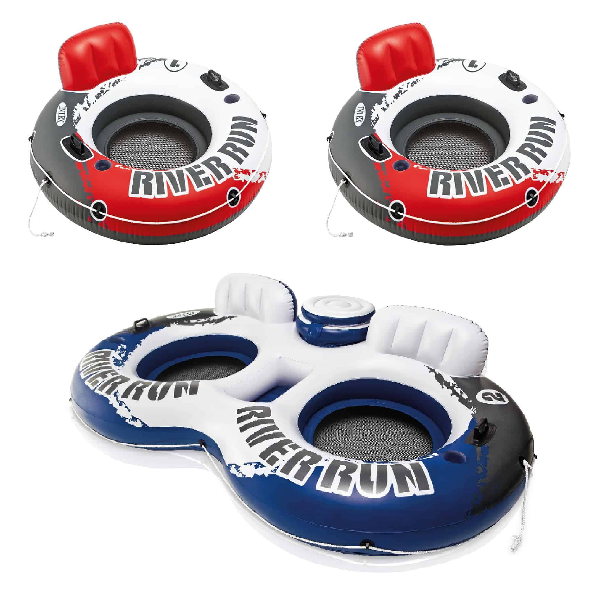 Floating Water Tube Lake Pool (2 Pack)   River Run II 2 Person Pool Tube