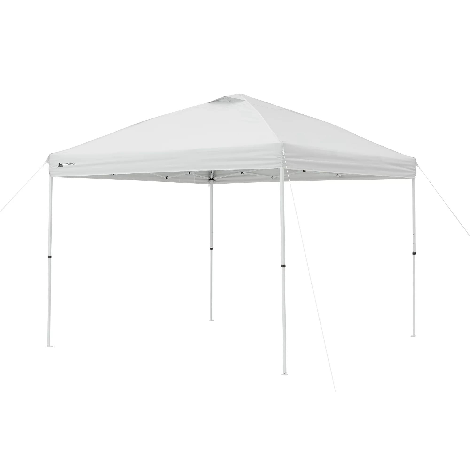 Simple Push Straight Leg Instant Canopy, White, 10 ft x 10 ft