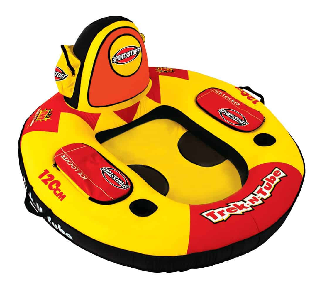 Sportsstuff Trek N Tube Inflatable Water Tube with Cooler, Cup holder,   Pockets