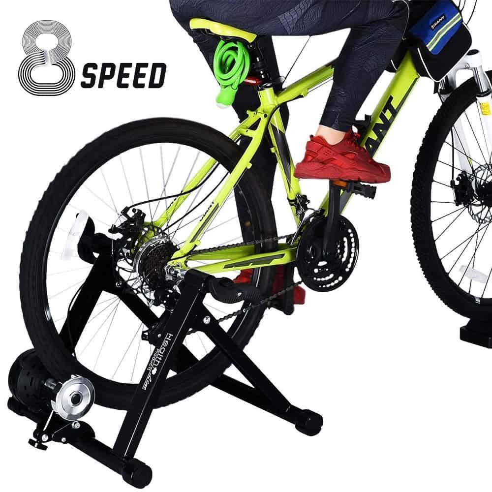 Bike Trainer Stand, HEALTH LINE PRODUCT Stationary Exercise Trainer Stand, Fit 26-28 /700C Mountain Road Bicycle Support 330lbs Portable Cycling Stand