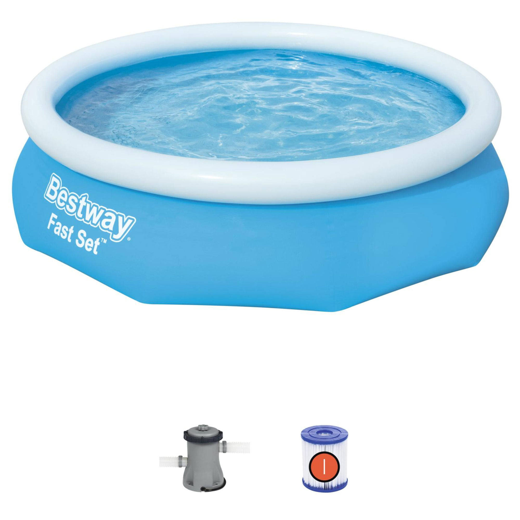 Fast Set Swimming Pool Set with 330 GPH Filter Pump, 10  x 30